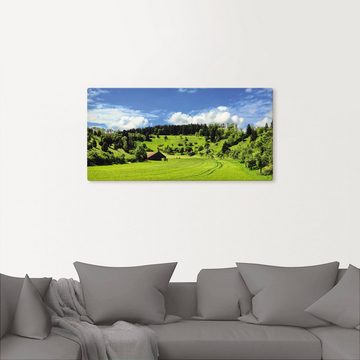 Artland Wandbild Traumhafte Landschaft im Schwarzwald, Wiesen & Baumbilder (1 St), als Alubild, Outdoorbild, Leinwandbild, Wandaufkleber, versch. Größen