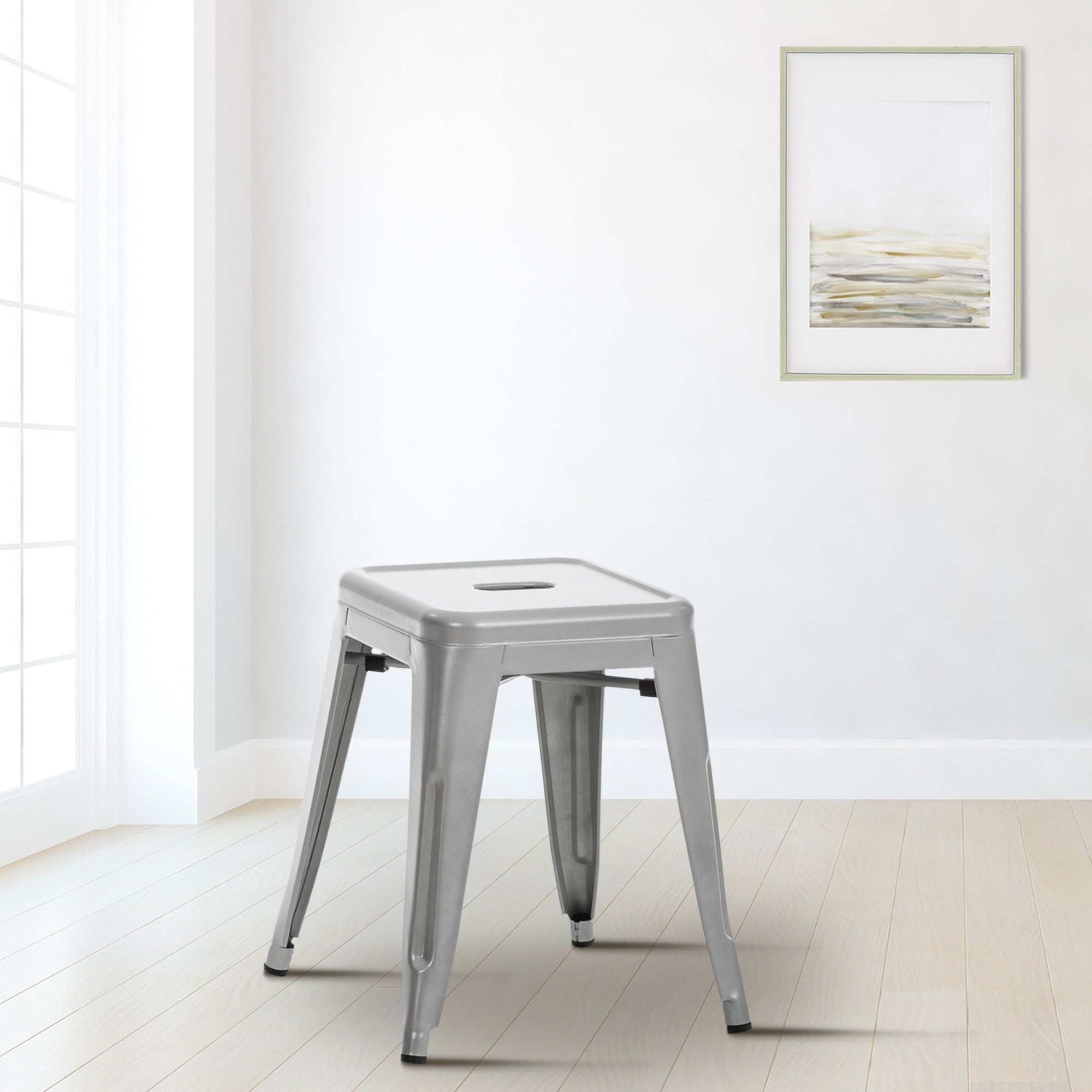 CLP Sitzhocker Armin (1er, 1 St., 1er), stapelbar, Hocker aus Metall, bis 200 kg belastbar