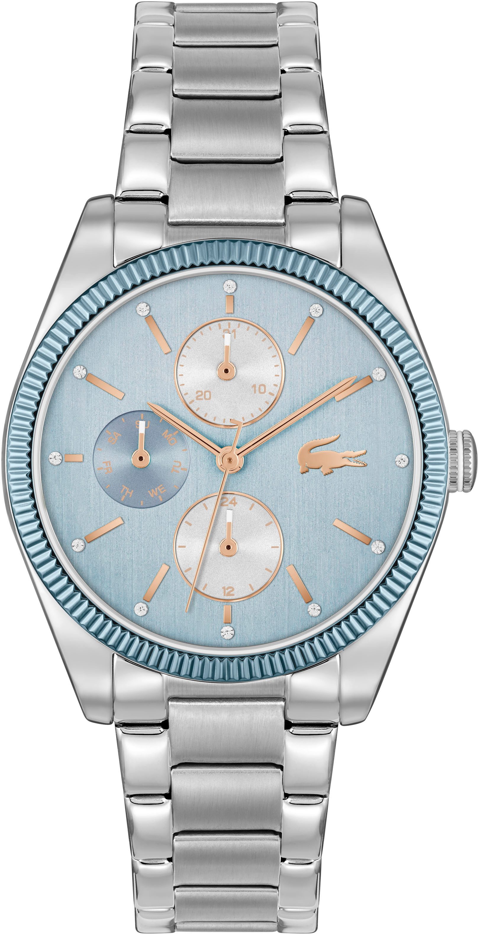 Lacoste Multifunktionsuhr ORSAY 2001365, Quarzuhr, Armbanduhr, Damenuhr, Datum, Edelstahlarmband
