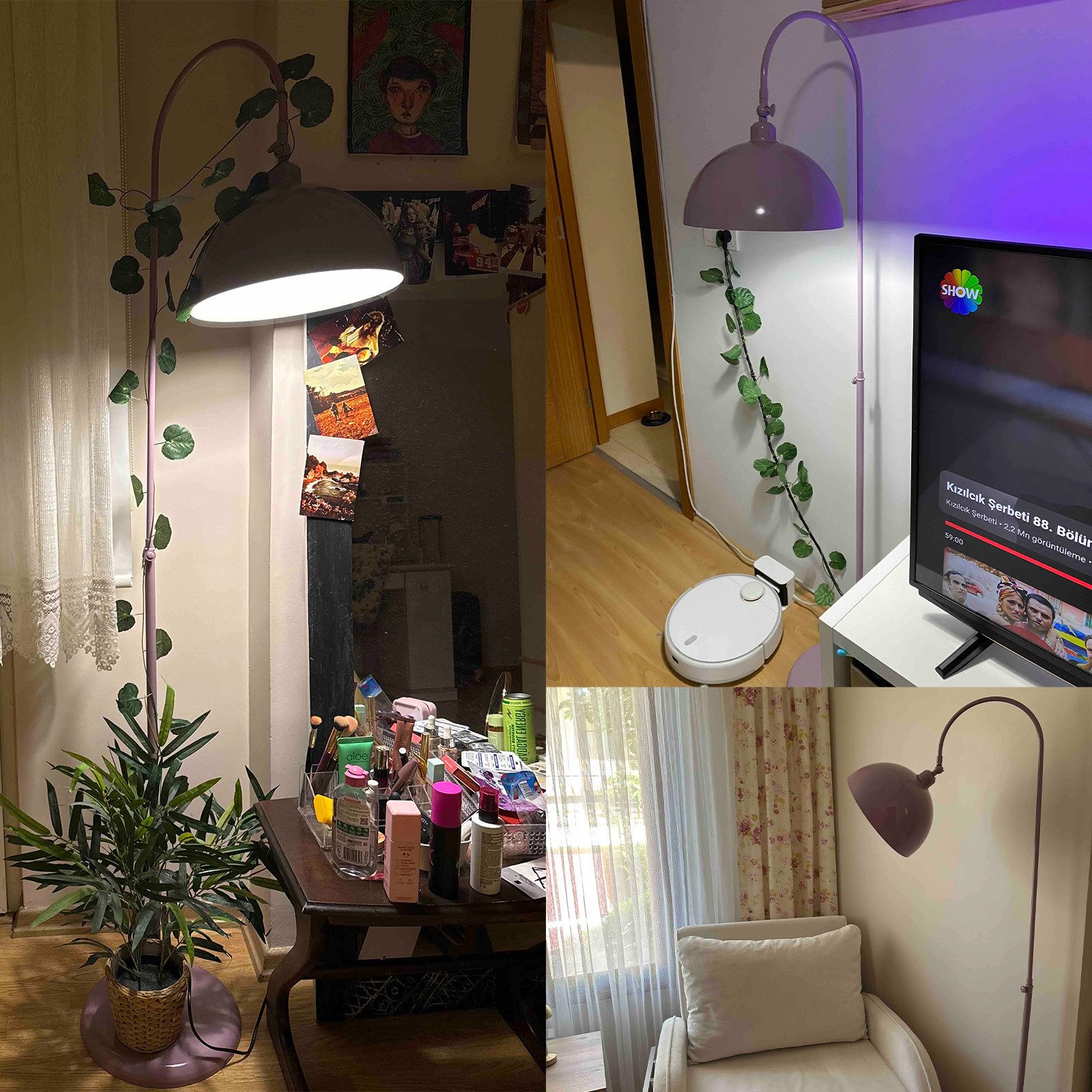 Bamyum Stehlampe Moderne Stehlampe aus Metall mit E27, verstellbarer Lampen günstig online kaufen