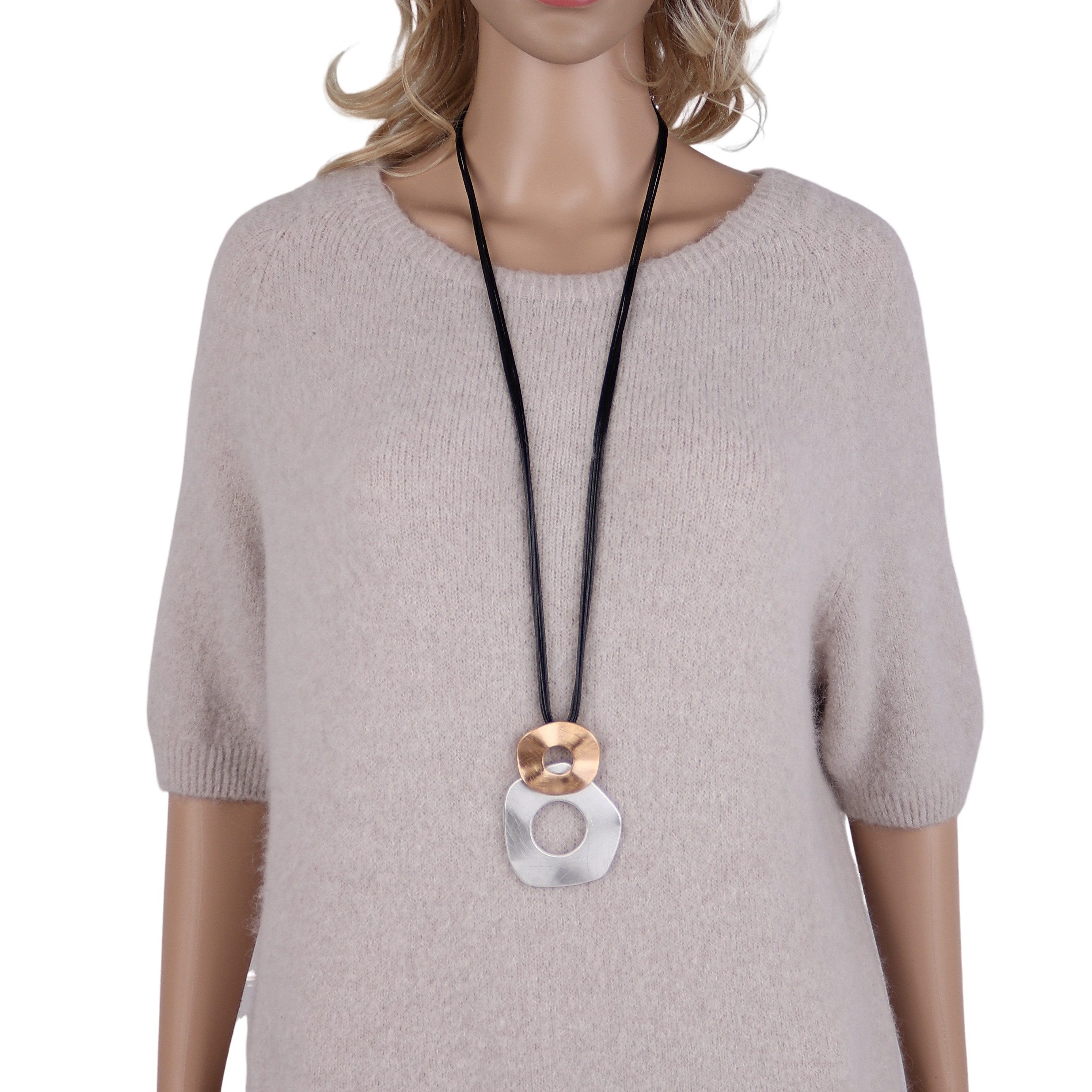 MIRROSI Lange Kette Damen Halskette mit elegantem Anhänger aus Metall ca.90 günstig online kaufen