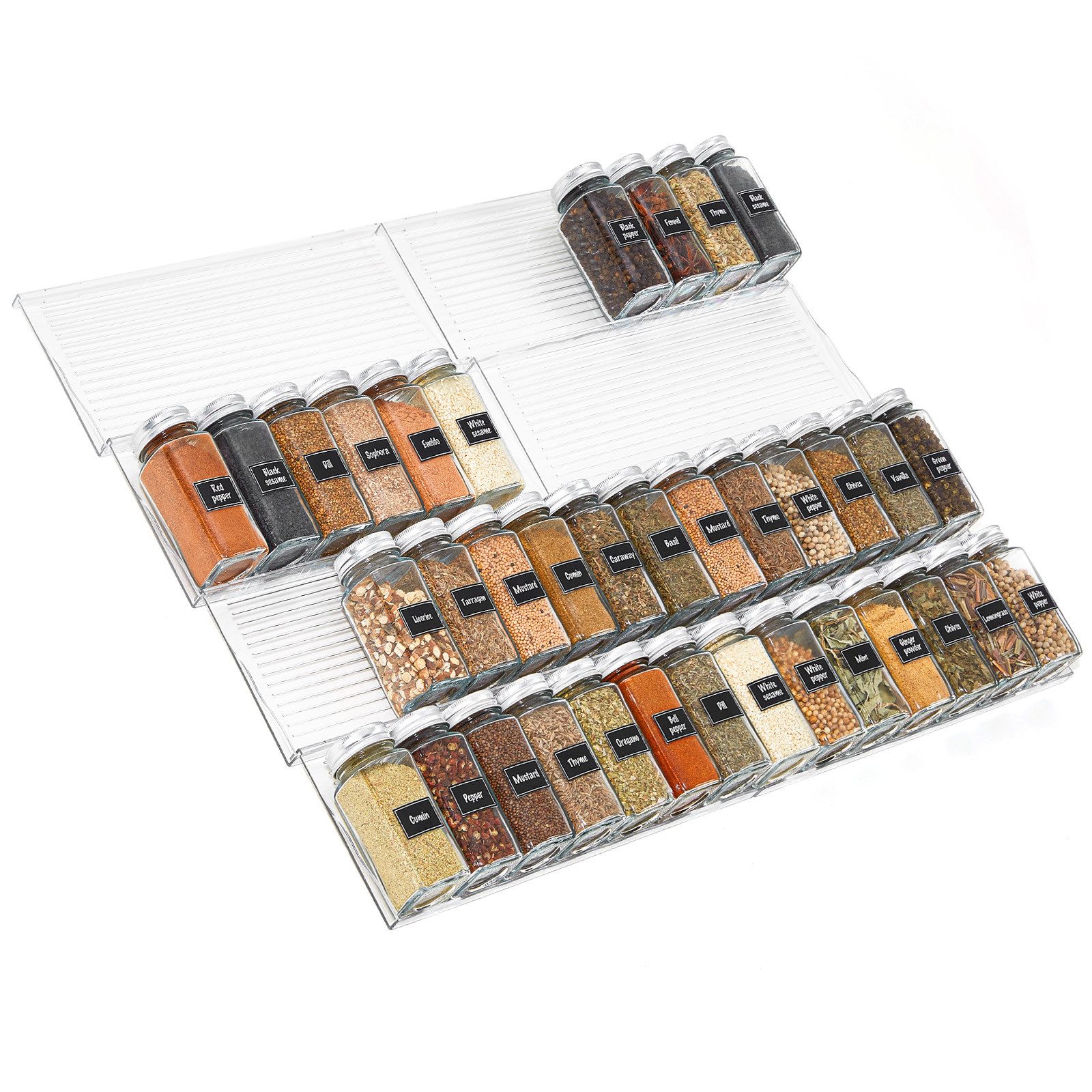 Lifewit Servierständer Kunststoff Justierbare Gewürzschublade Organizer, (8-tlg)