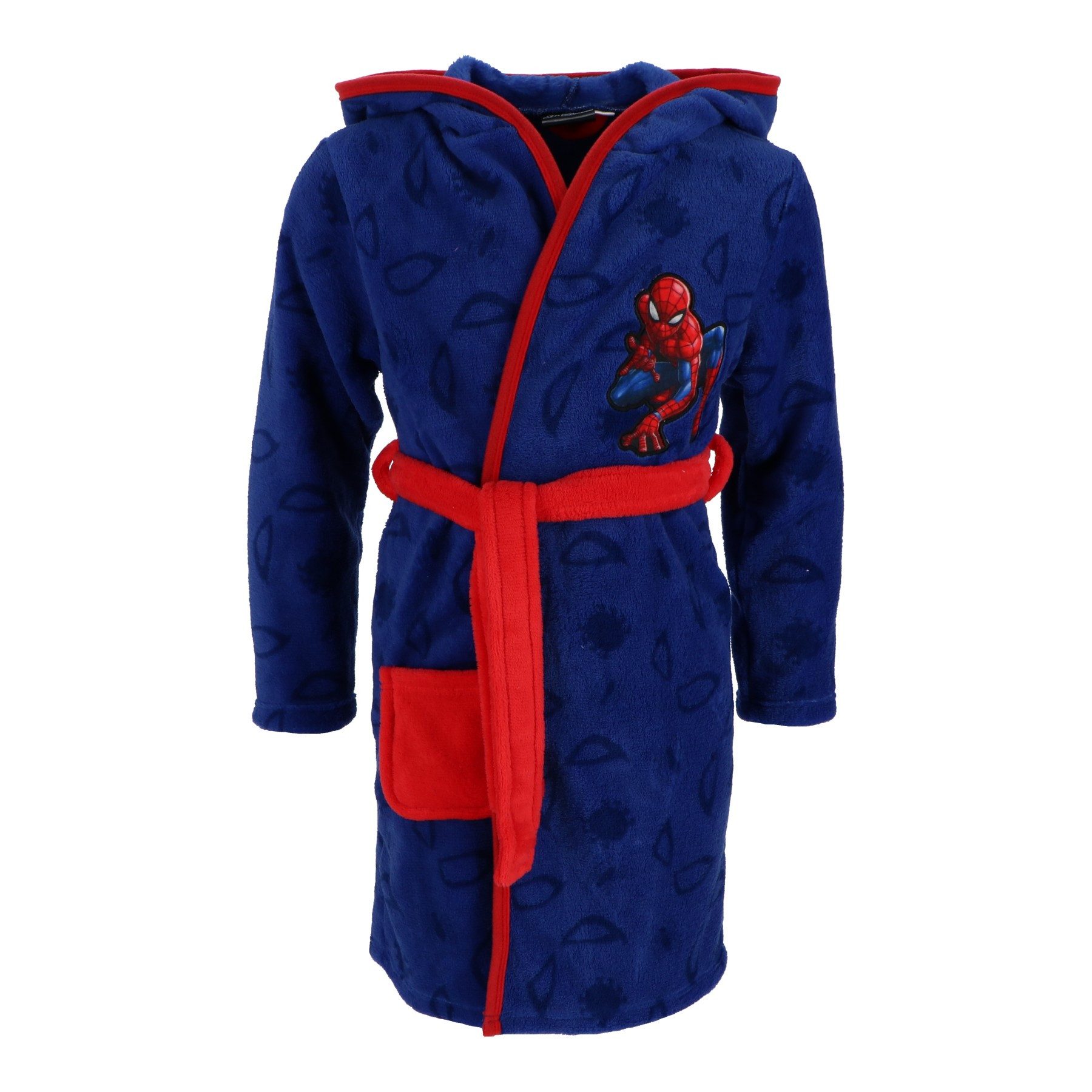 Spiderman Kinderbademantel Kinder Bademantel – Kuscheliger Morgenmantel, Polyester, Kapuze, Bindegürtel, Bindegürtel, extra weich und vielseitig eimsetzbar