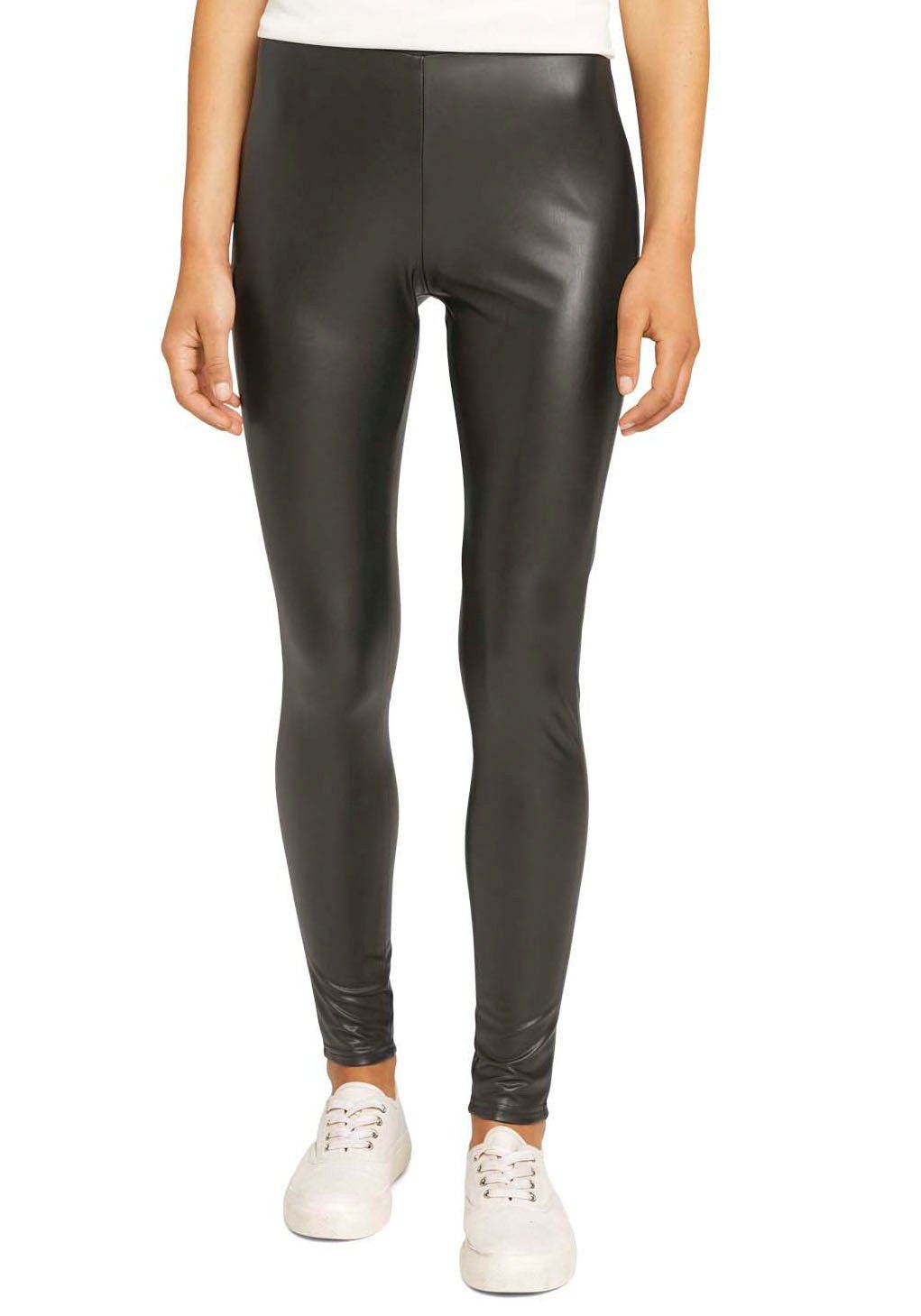 TOM TAILOR Denim Leggings in Lederoptik | Leggings