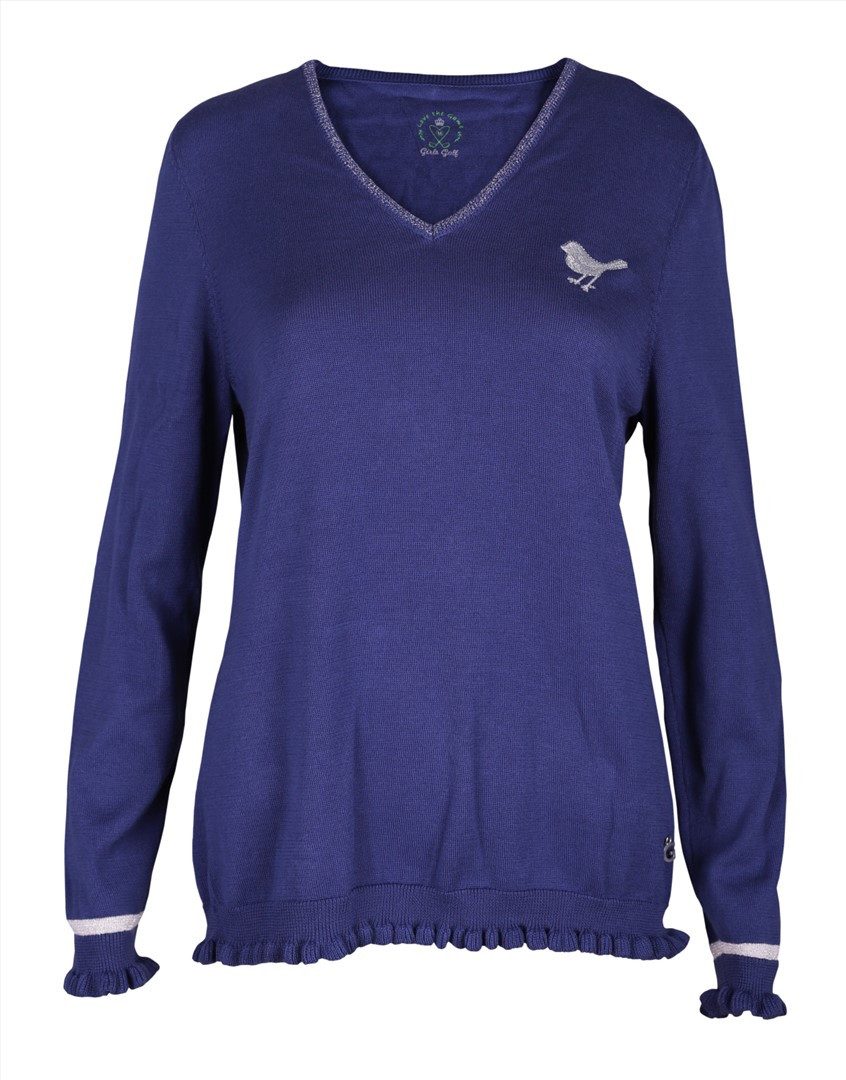 girls golf Trainingspullover Girls Golf Pullover Basic Ruffle Navy Damen 3XL