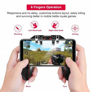 Welikera Controller Gamepad mit L1R1 6-Finger-Auslöser,Mobiler Game-Controller Controller