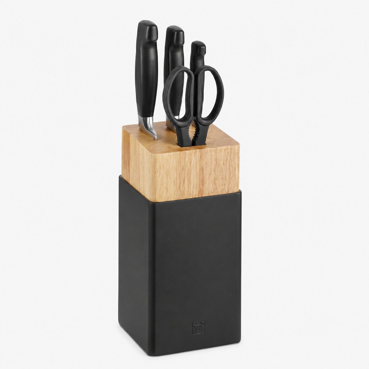 Zwilling Messerblock Vier Sterne Messerblockset 5-tlg, Kautschuk-Holz