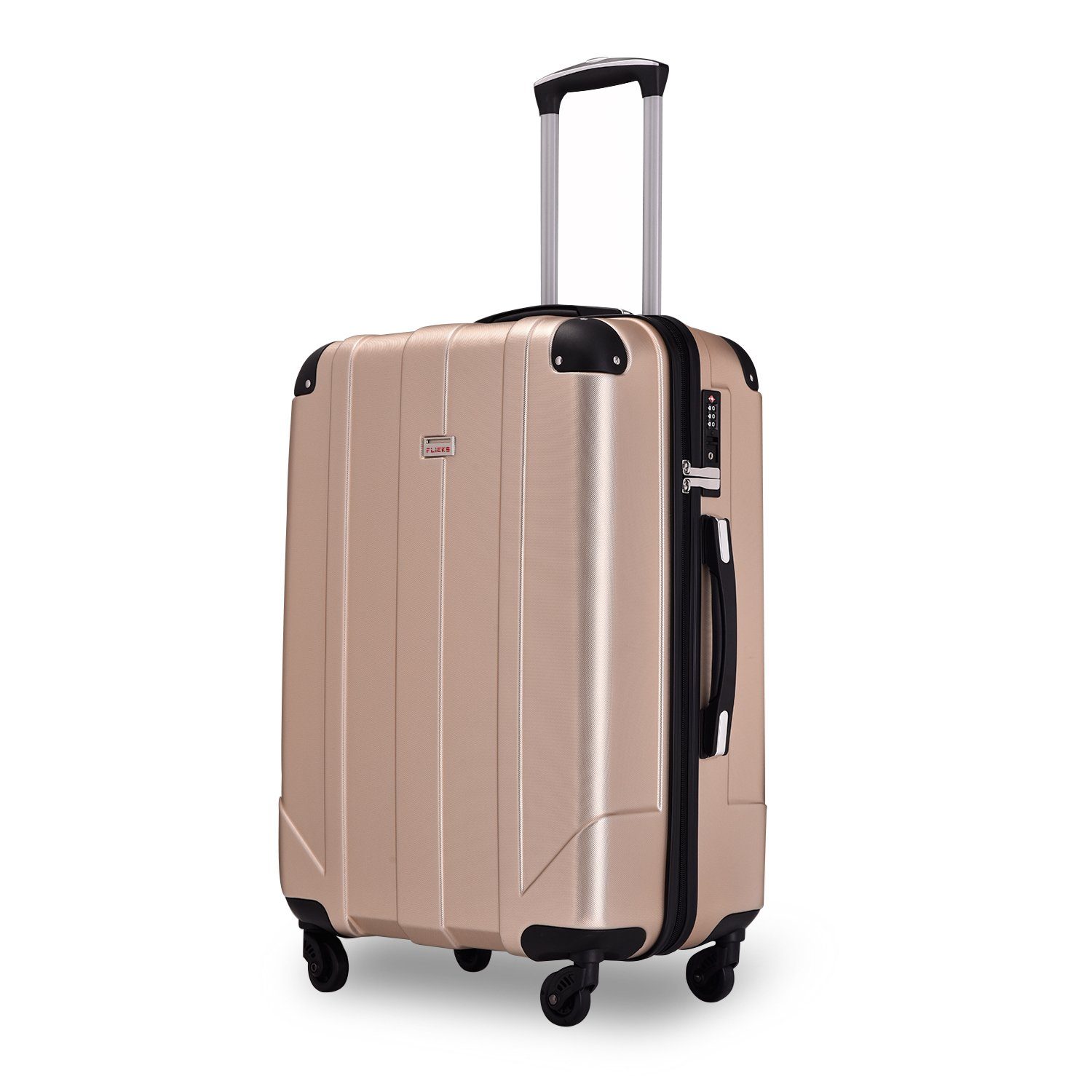 Merax Hartschalen-Trolley mit Zwillingsrollen und TSA-Schloss, 4 Rollen, Koffer Reisekoffer mit Zwillingsrollen und TSA-Schloss