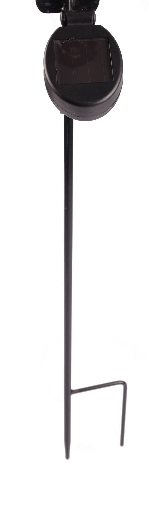 BURI Gartenleuchte Solar Wetterhahn bunt mit Dekokugel leuchtend Windspiel Beetstecker