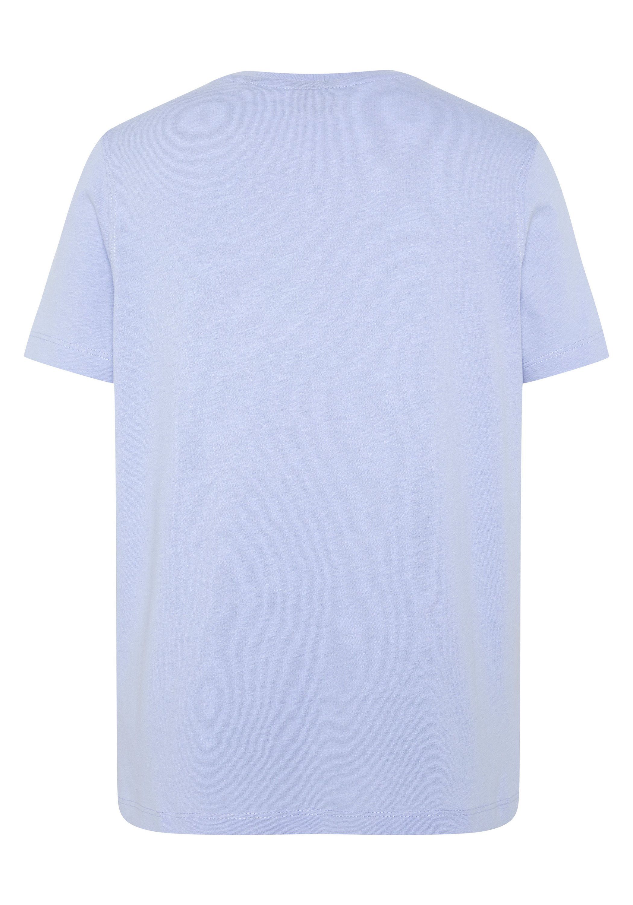Polo Sylt reiner Blue Print-Shirt Brunnera Baumwolle 16-3922 aus