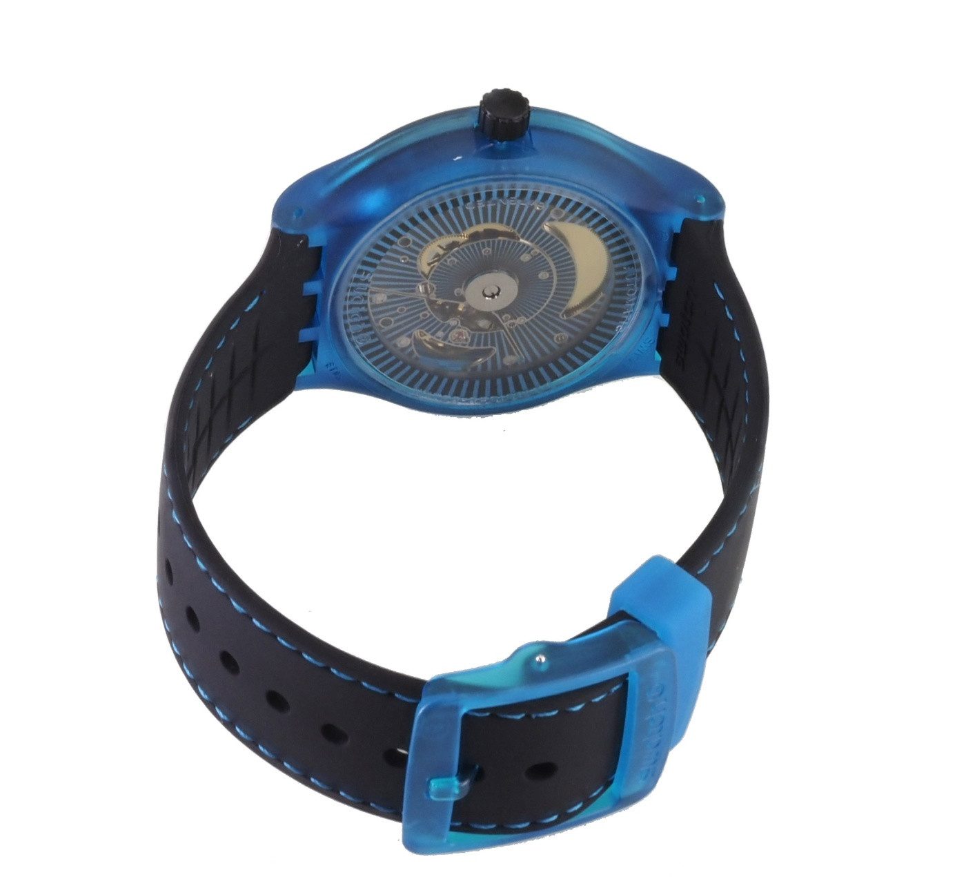 Swatch Automatikuhr Swatch Automatik Herren Uhr SUTS401 SISTEM BLUE x15, (Weiß)