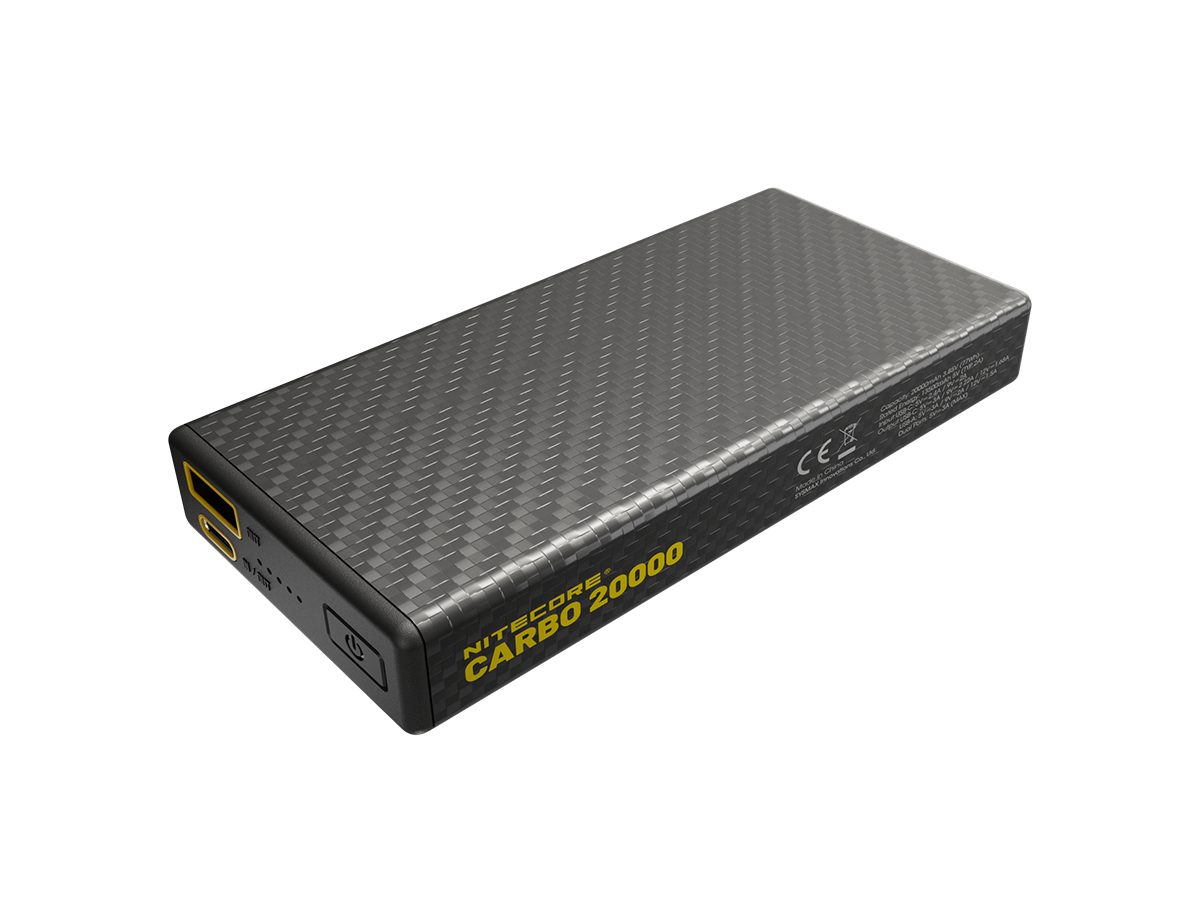 Nitecore Nitecore Powerbank CARBO20000 mit 20.000mAh, Kohlefaser-Gehäuse, extr Akku 20000 mAh
