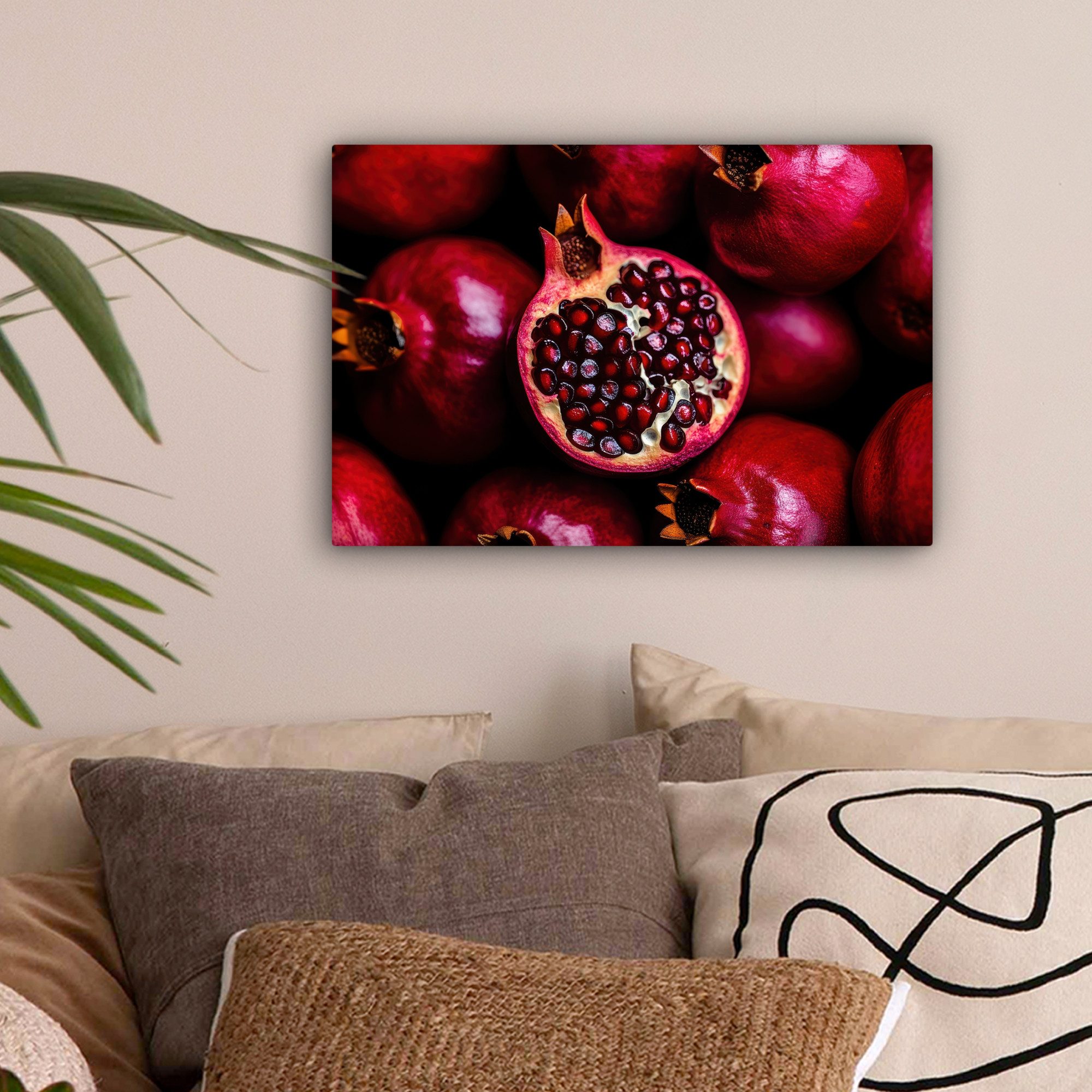 OneMillionCanvasses® Leinwandbild Granatapfel - Rot - günstig online kaufen