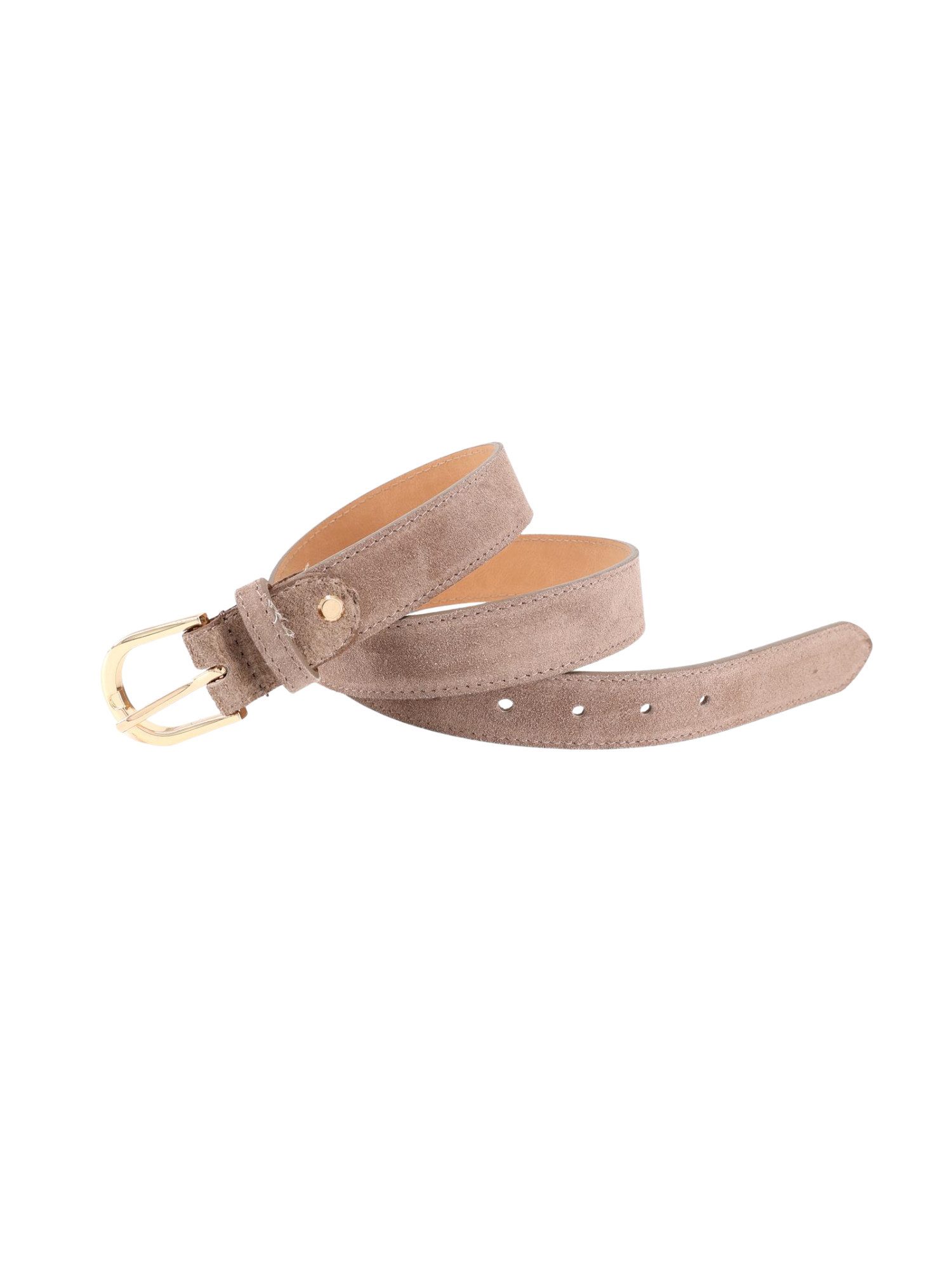 BRISE TASCHE Schulterriemen BRISE GOLD – Eleganter Wildleder Gürtel mit goldener Schnalle, 3 cm (Einzelgürtel, Einzelartikel) Echtes Veloursleder, handgefertigt in Italien, edle goldene Schnalle