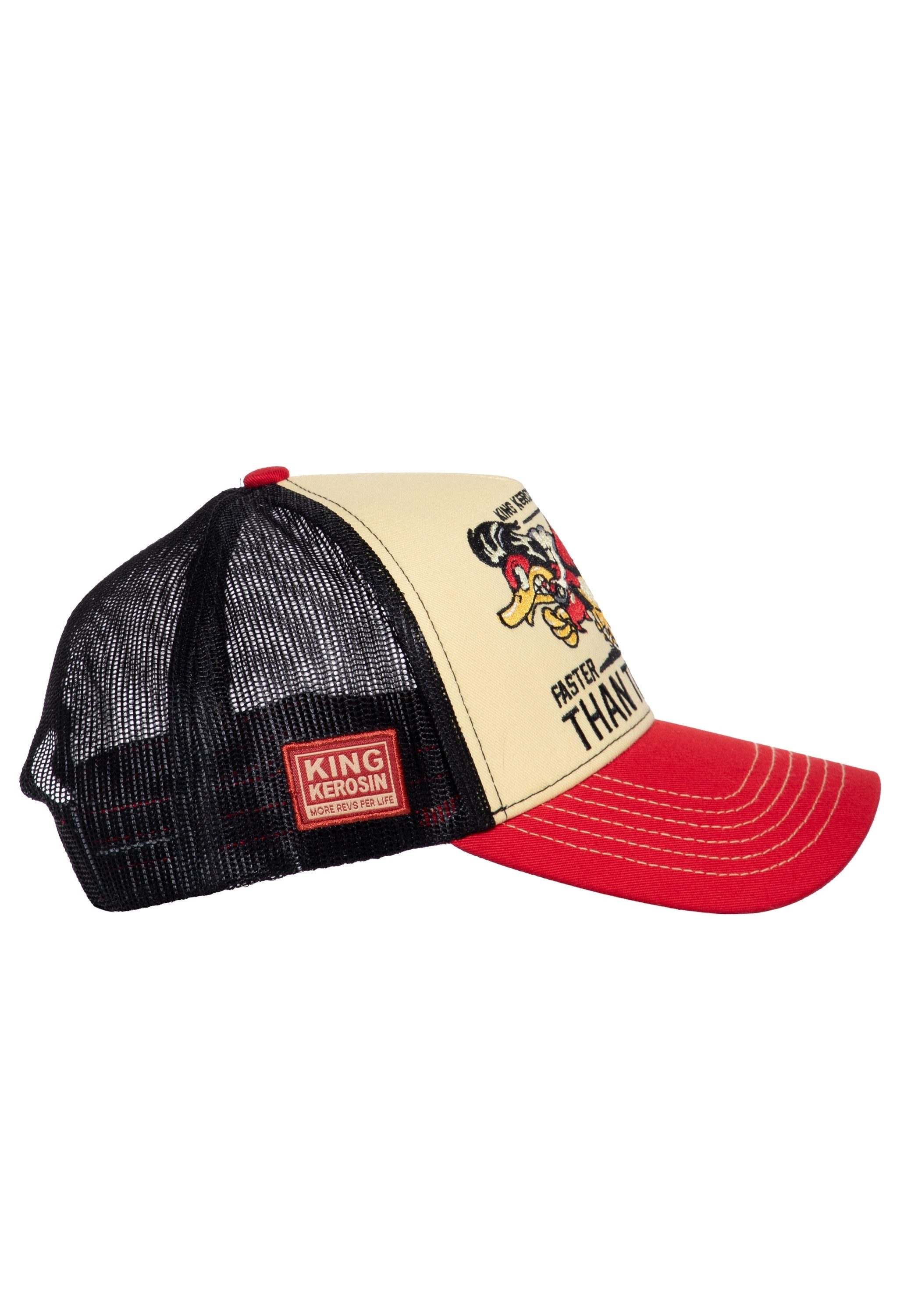 KingKerosin Trucker Cap Faster Than The Wind (1-St) mit großer Stickerei