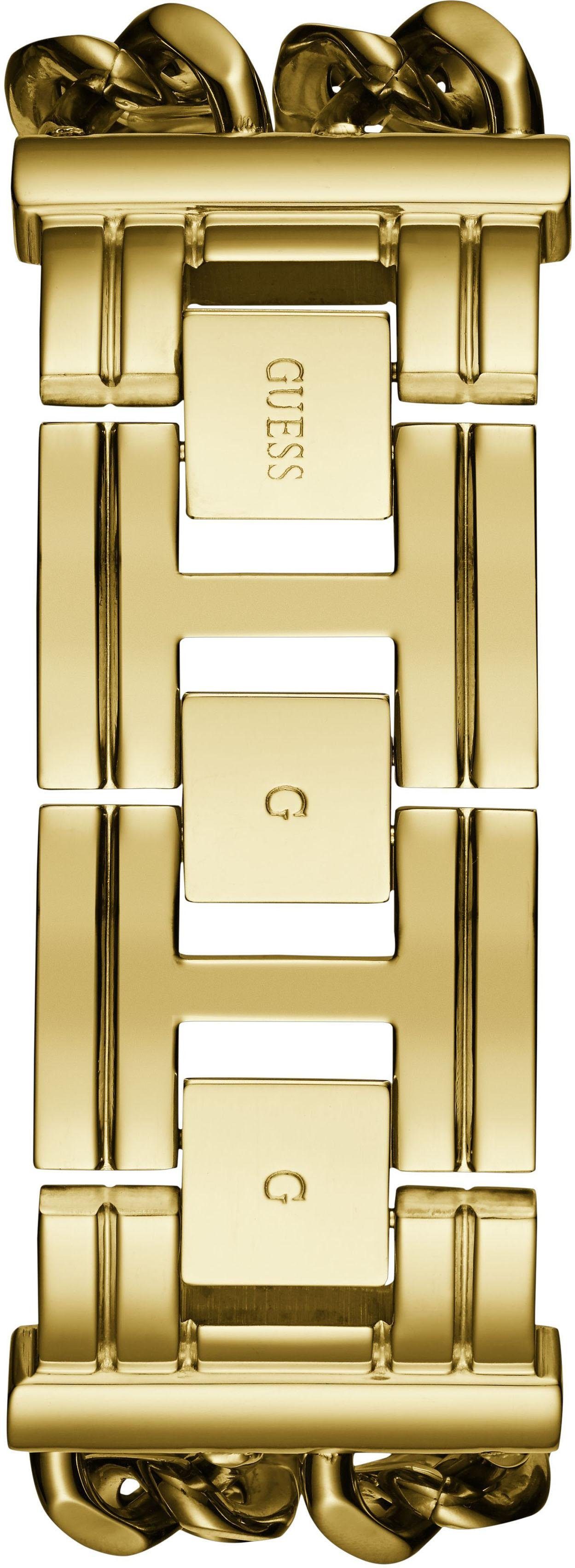 Guess Quarzuhr HEAVY METAL W1117L2, Armbanduhr, Damenuhr, Armband Kettengliederung