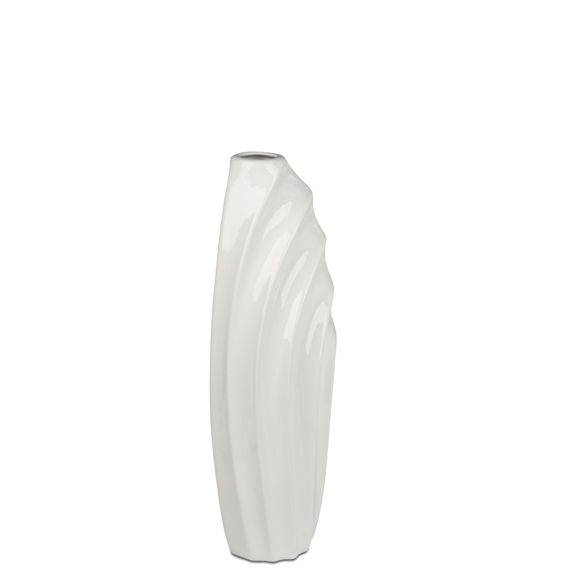 formano Bodenvase BASIC, Keramik mit Relief, Weiß, Motiv: Relief