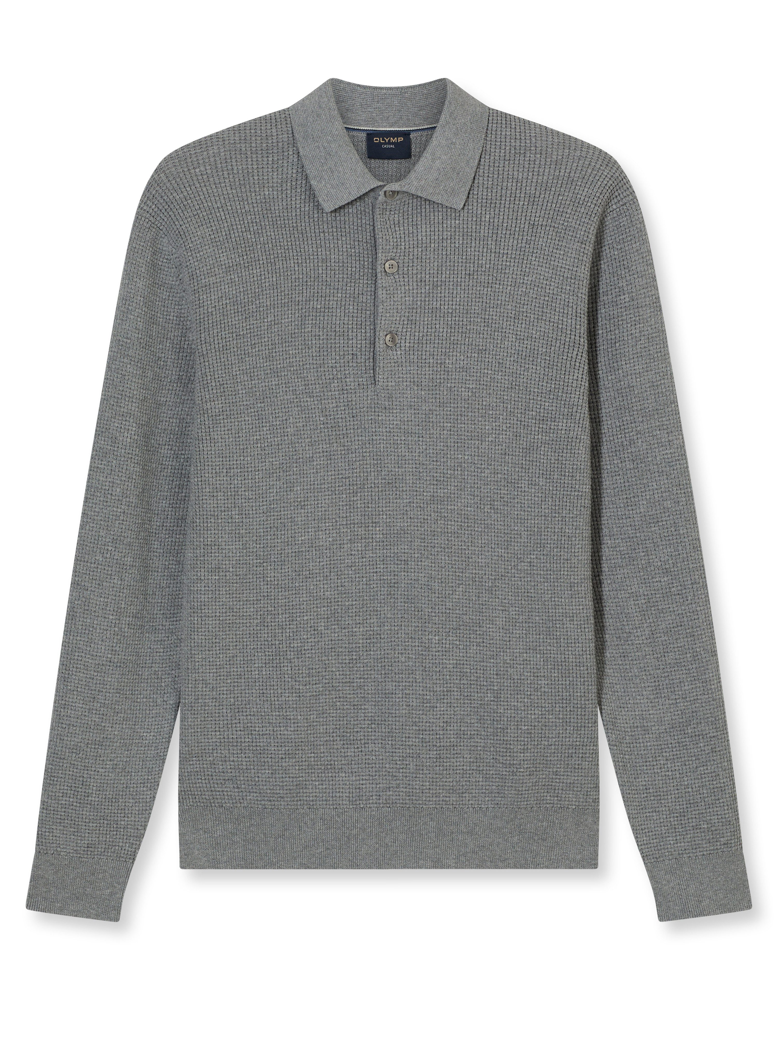 Polokragenpullover Waffle Structure Pullover