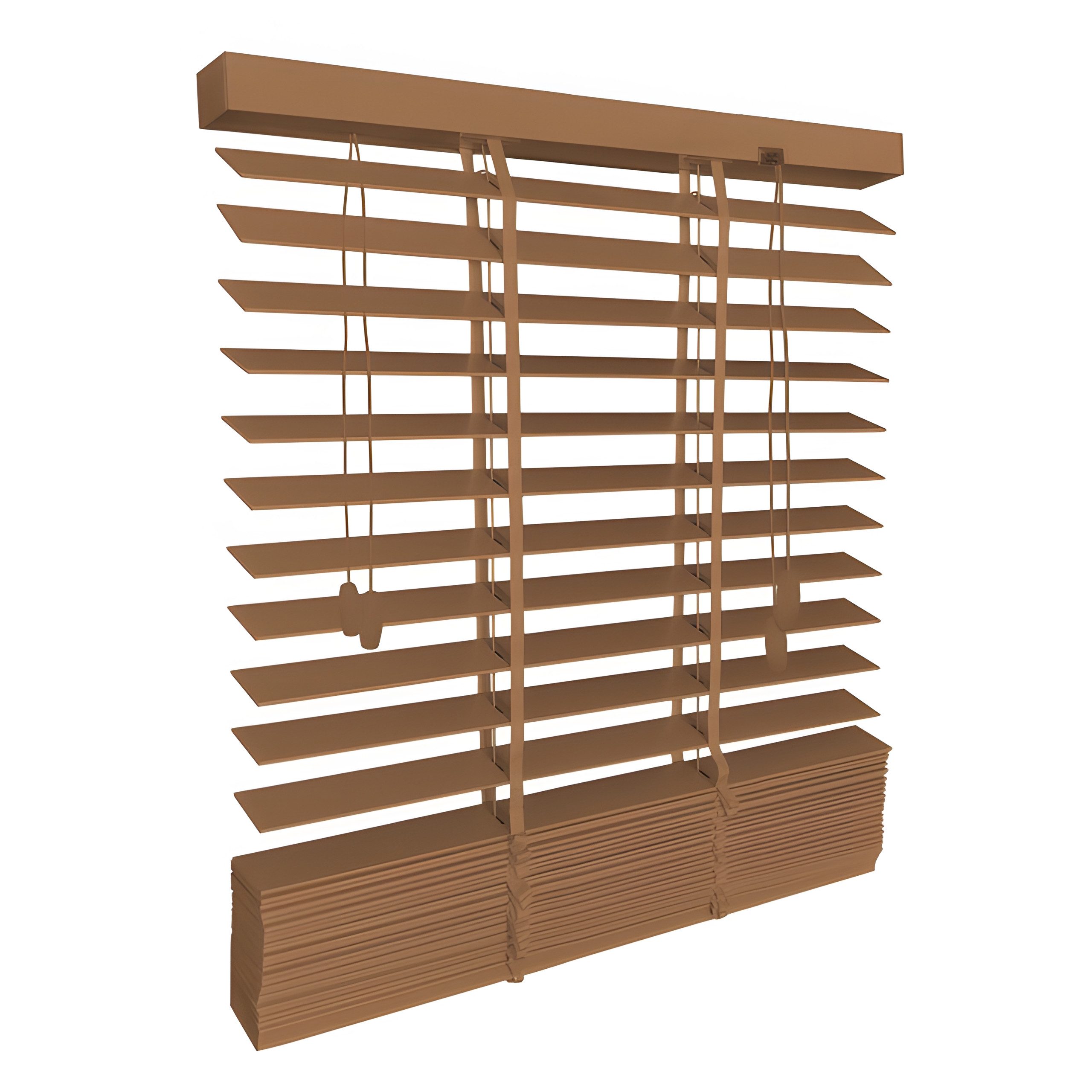 Sol Royal Jalousie Holzjalousie 50mm Rollo SolDecor BE5, 75x180cm, Eichenoptik, Montage Wand & Decke Blickschutz Jalousie Fenster & Tür Massivholz
