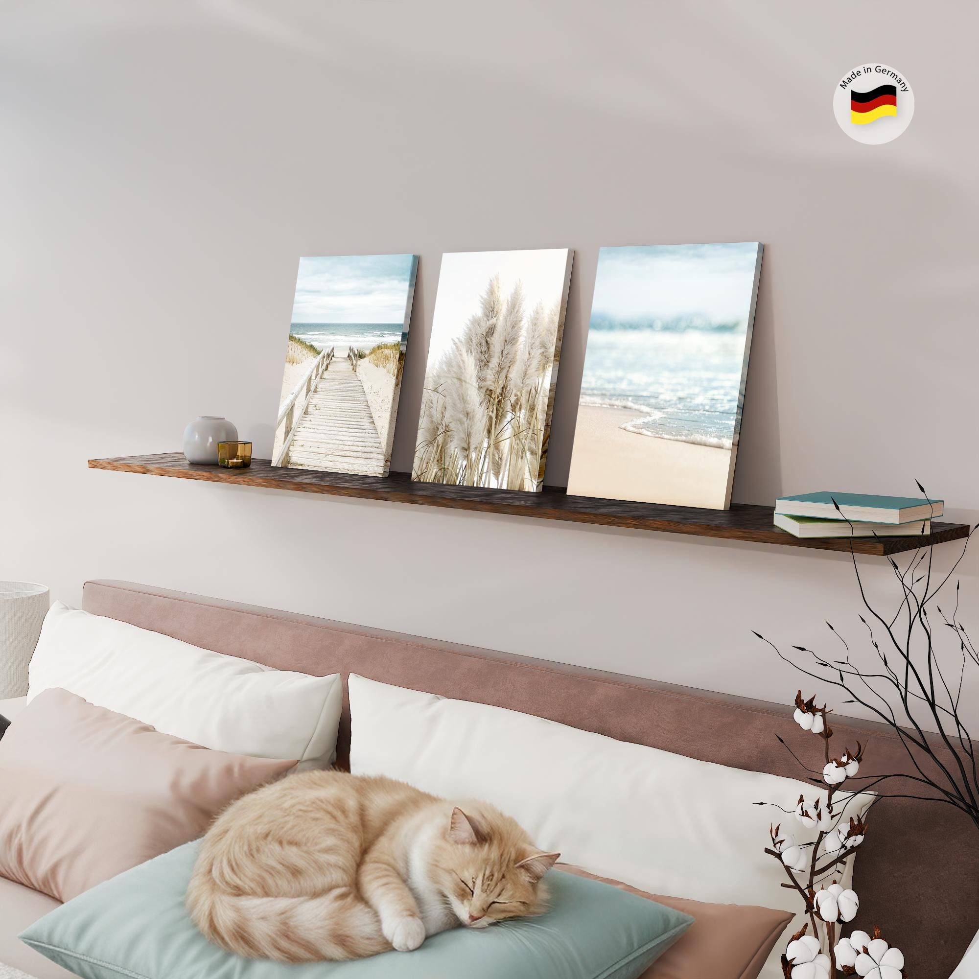 Novart Wandbild Boho Abstrakt Wohnzimmer Schlafzimmer Dekoration Kunstdruck, Ostsee