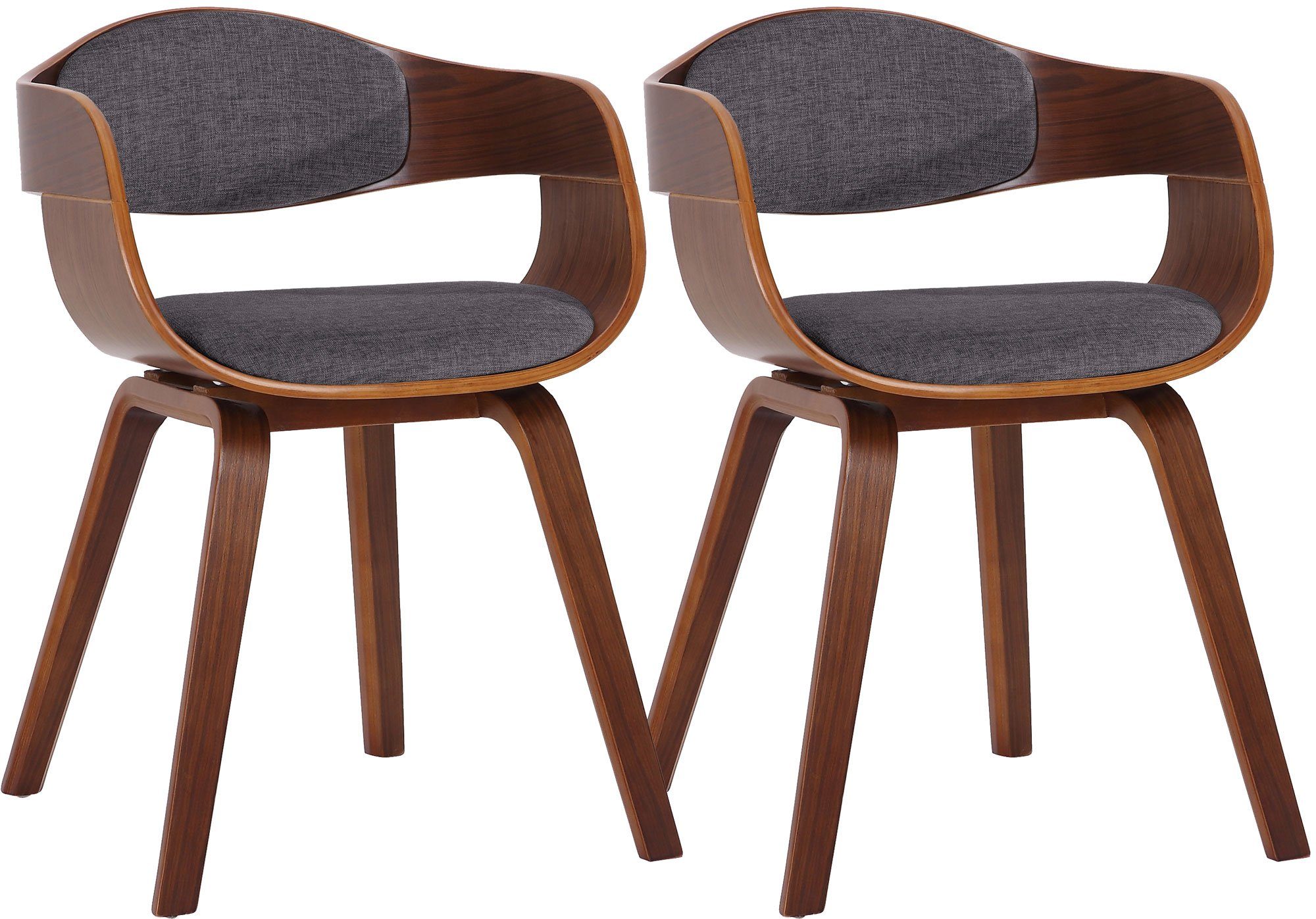 CLP Esszimmerstuhl Kingston Stoff (2er Set), günstig online kaufen