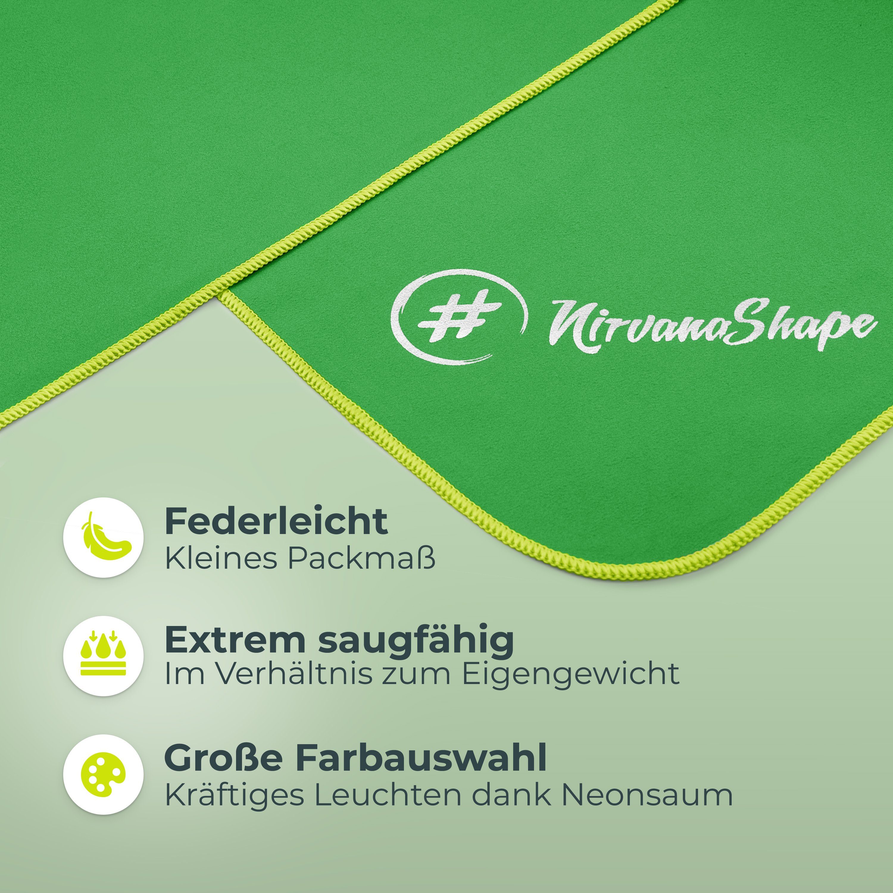 NirvanaShape Sporthandtuch Mikrofaser Handtuch, Badehandtuch, Reisehandtuch günstig online kaufen