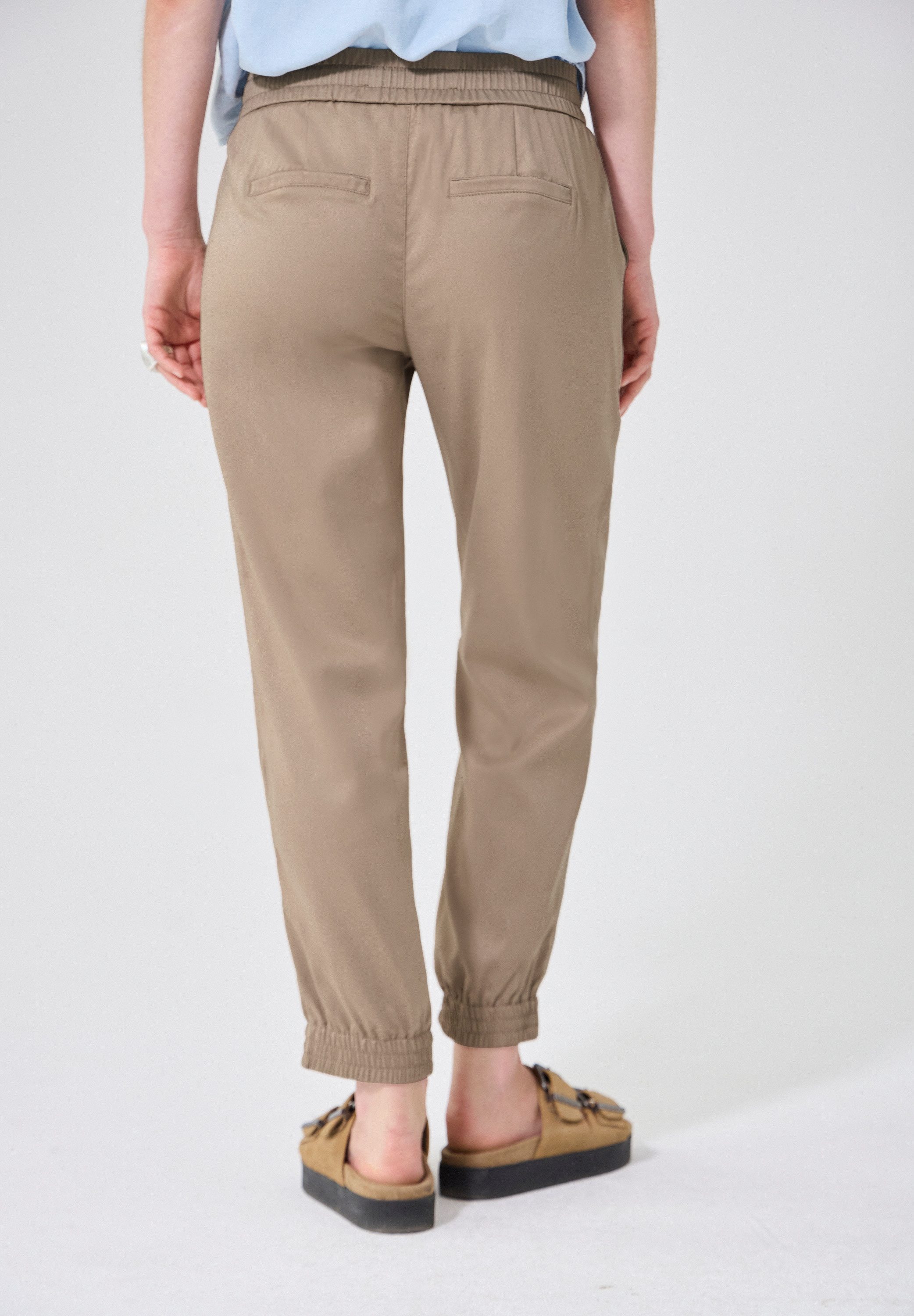 STREET ONE STUDIO Jogger Pants Elastikbund mit Tunnelzug