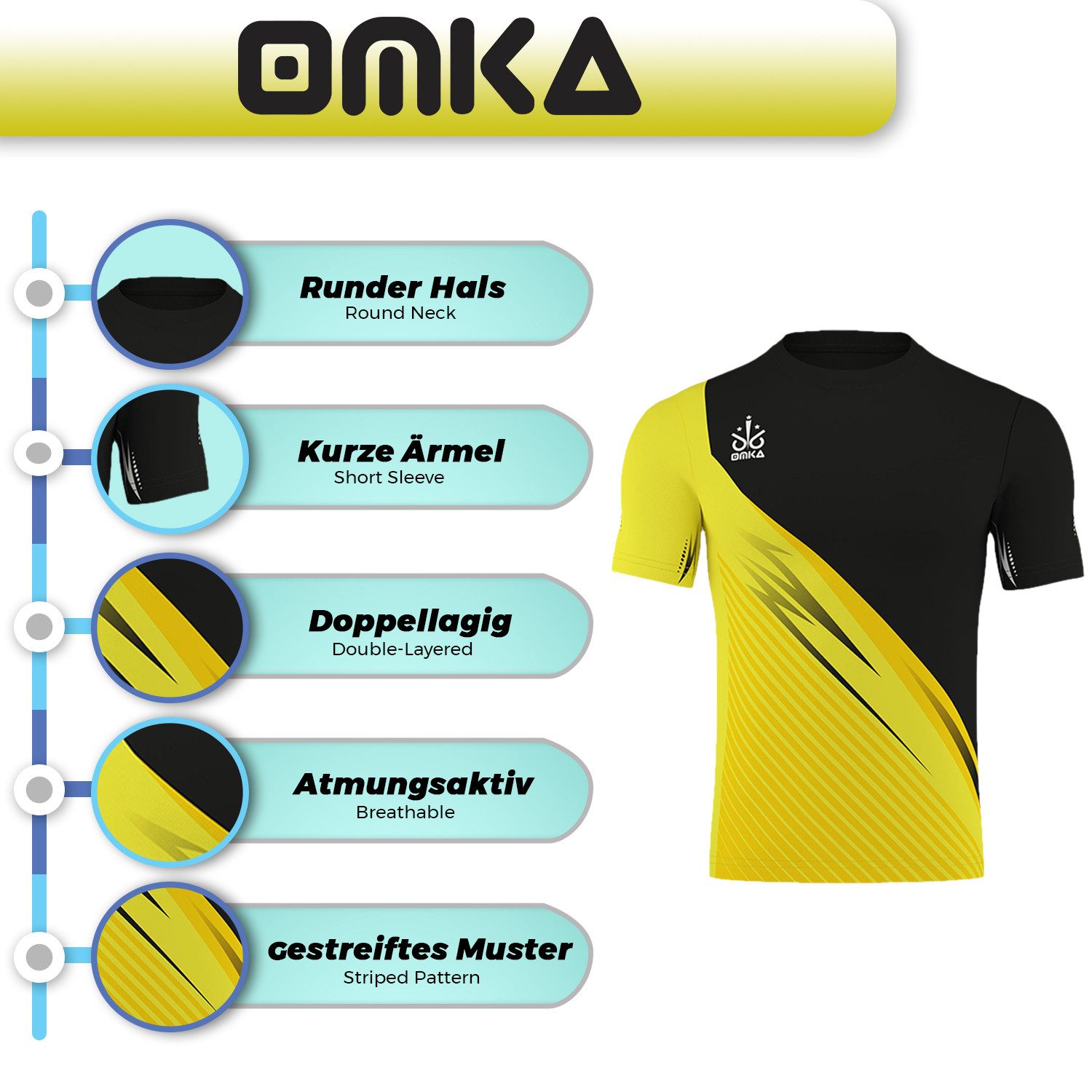 OMKA Fußballtrikot OK7215 OMKA Trikot Teamsport Teamwear Fantrikot Shirt Jersey