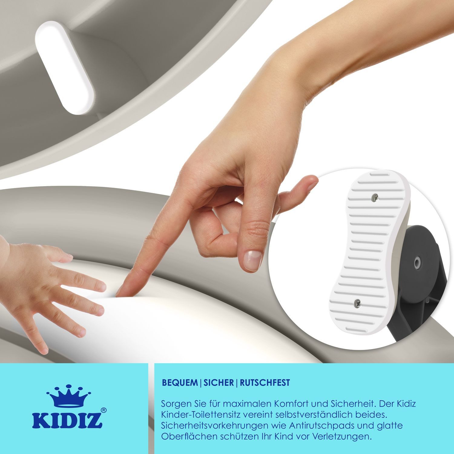 KIDIZ WC-Sitz, Kinder Toilettensitz Toilettentrainer mit Treppe und Griffe