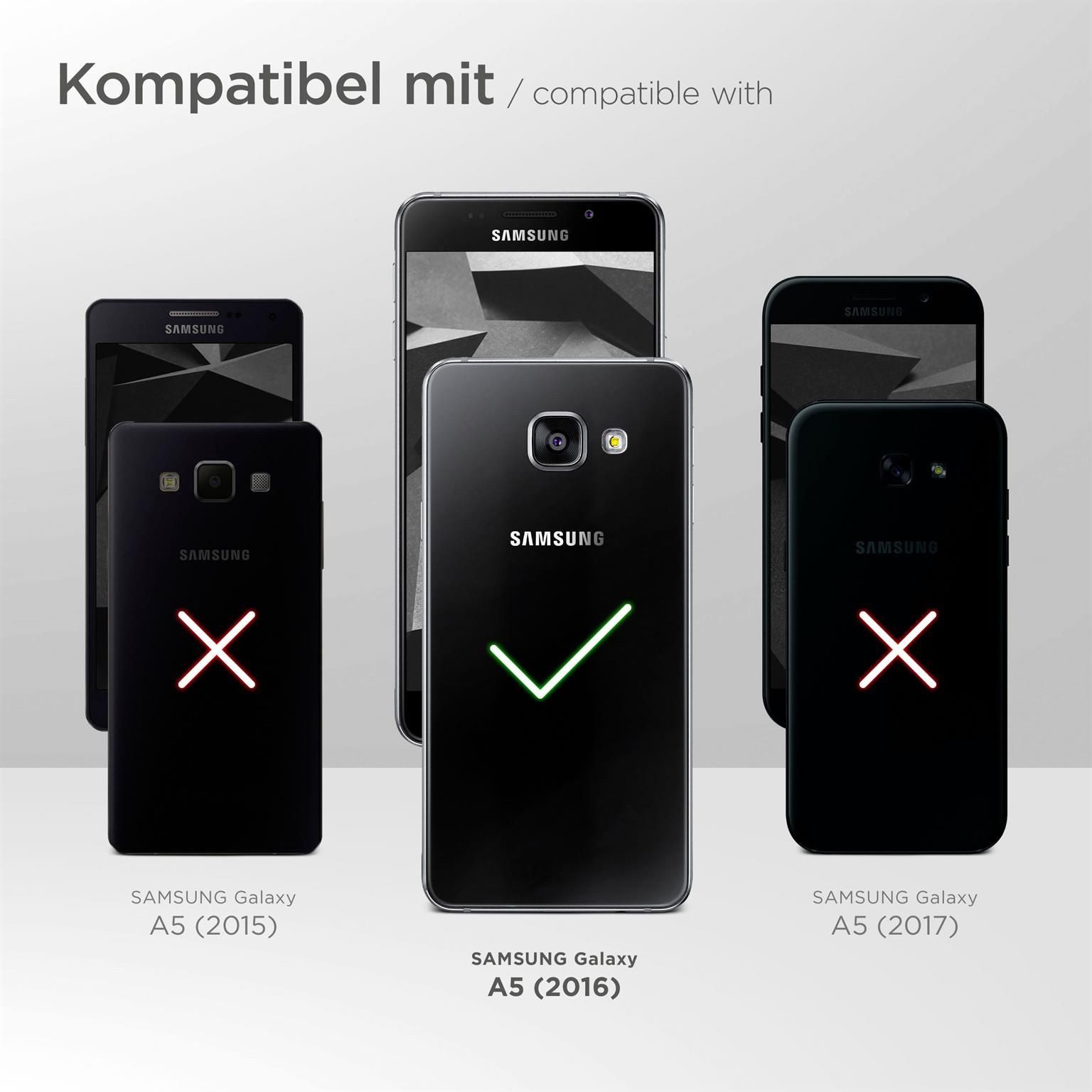 ONEFLOW Handyhülle für Samsung Galaxy A5 (2016) Wasserdichte Tasche BeachBag Schwarz 5,2 Zoll, Hülle mit Touch Kamera Fenster IPX8 Unterwasser-Tasche zum Schwimmen