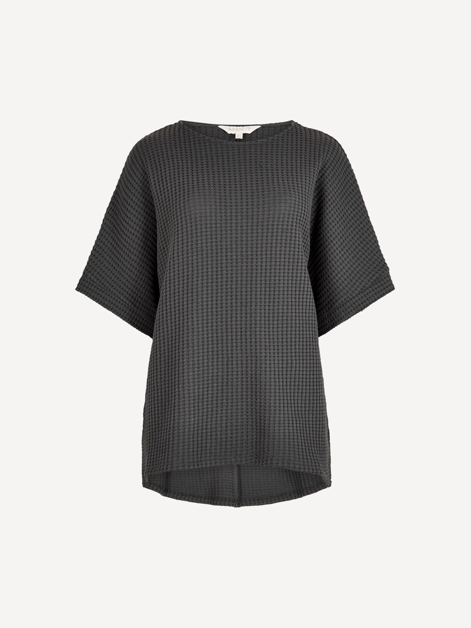 Apricot Fledermausshirt Waffelstrick-Top mit Fledermausärmeln