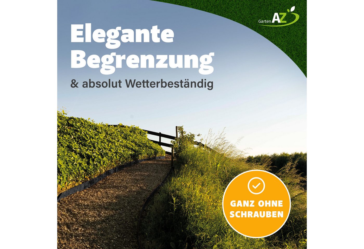 Thumbnail - GartenAZ Rasenkante GartenAZ Metall Rasenkante, anthrazit 103x13 cm - 5 Stück