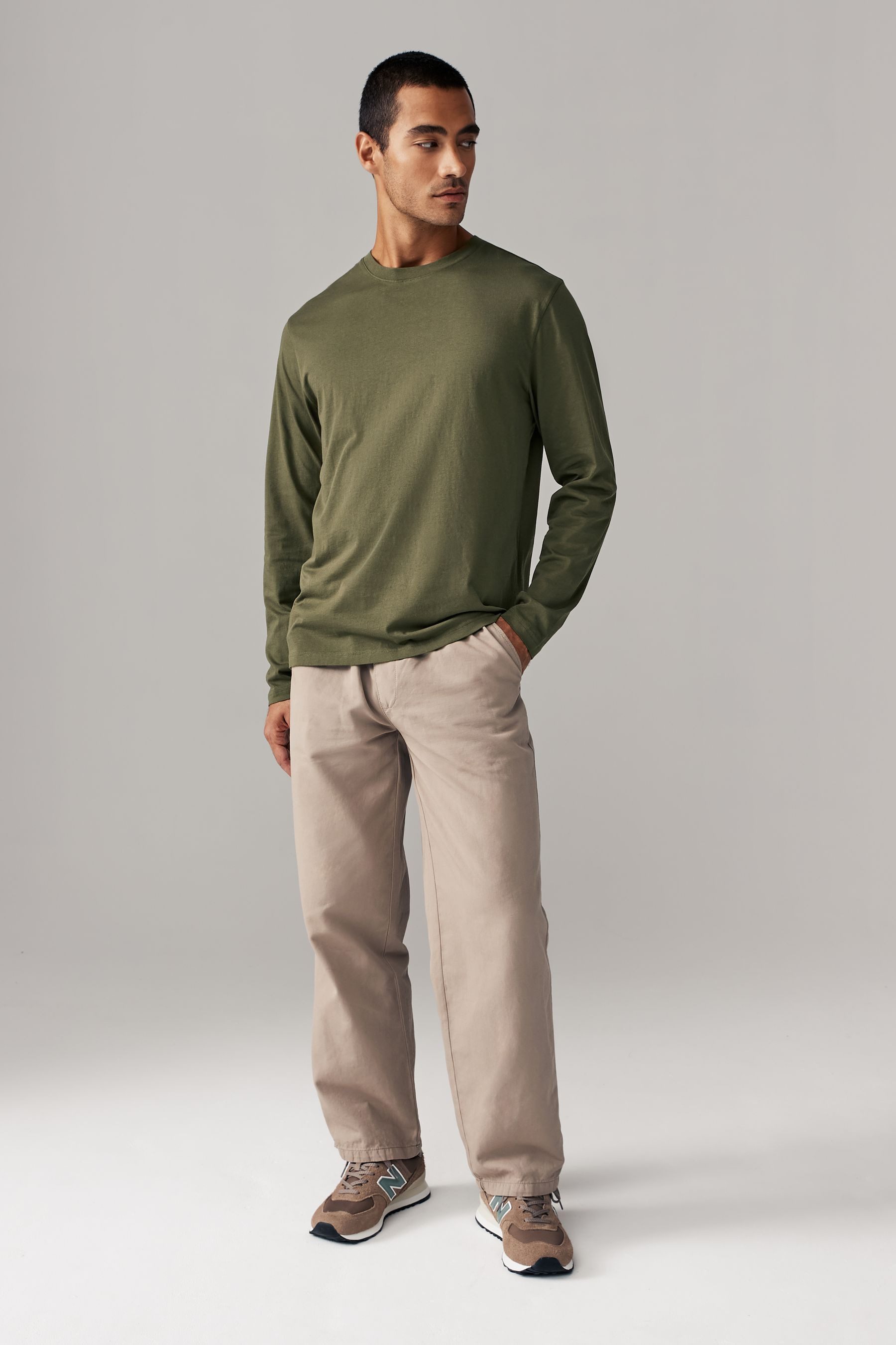 Next Langarmshirt Rundhalsshirt – Regular Fit (1-tlg)