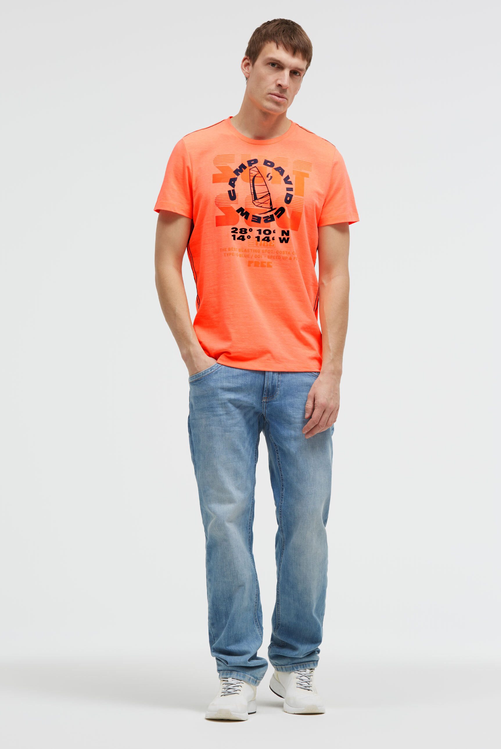 CAMP DAVID Rundhalsshirt aus Baumwolle