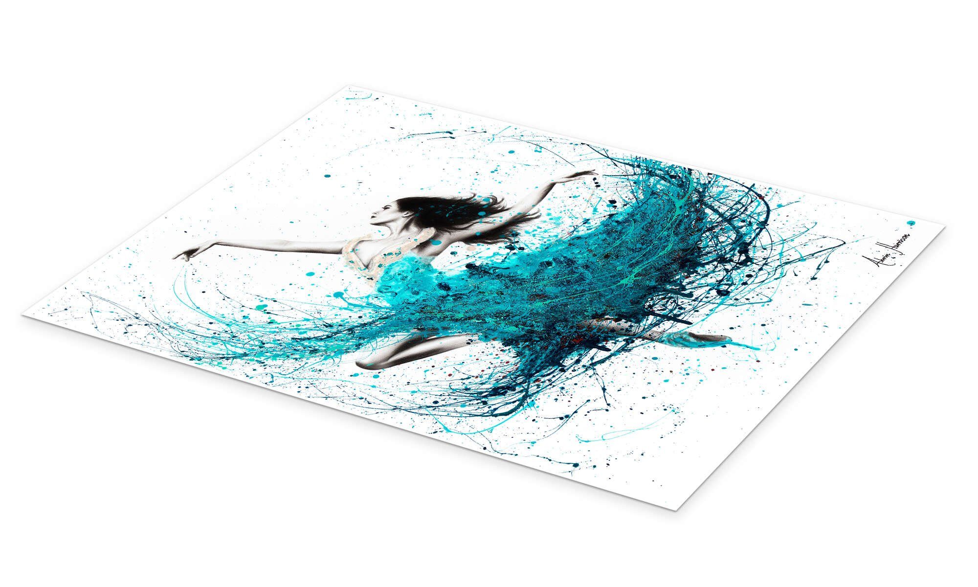 Posterlounge Wandbild Wellen einer Ballerina, Ashvin Harrison 2016-2022 Collection, erhältlich als Poster, Leinwandbild, Wandsticker oder Acrylglasbild