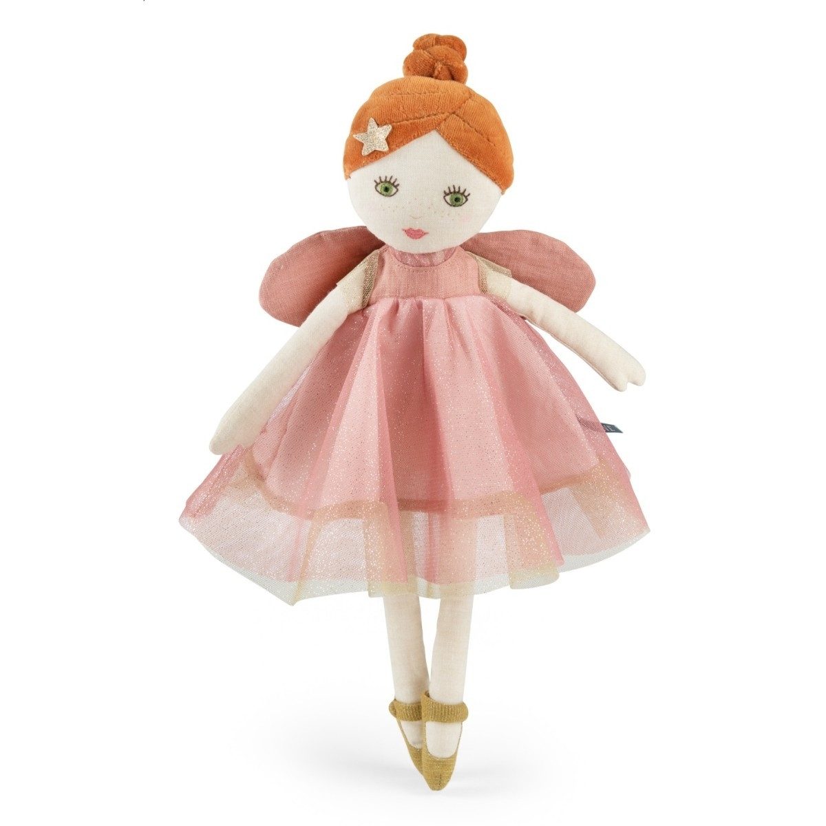 Moulin Roty Babypuppe Fee Viviane rosa Feenpuppe aus Fee zum Spielen und Kuscheln (1-tlg), Feenpuppe