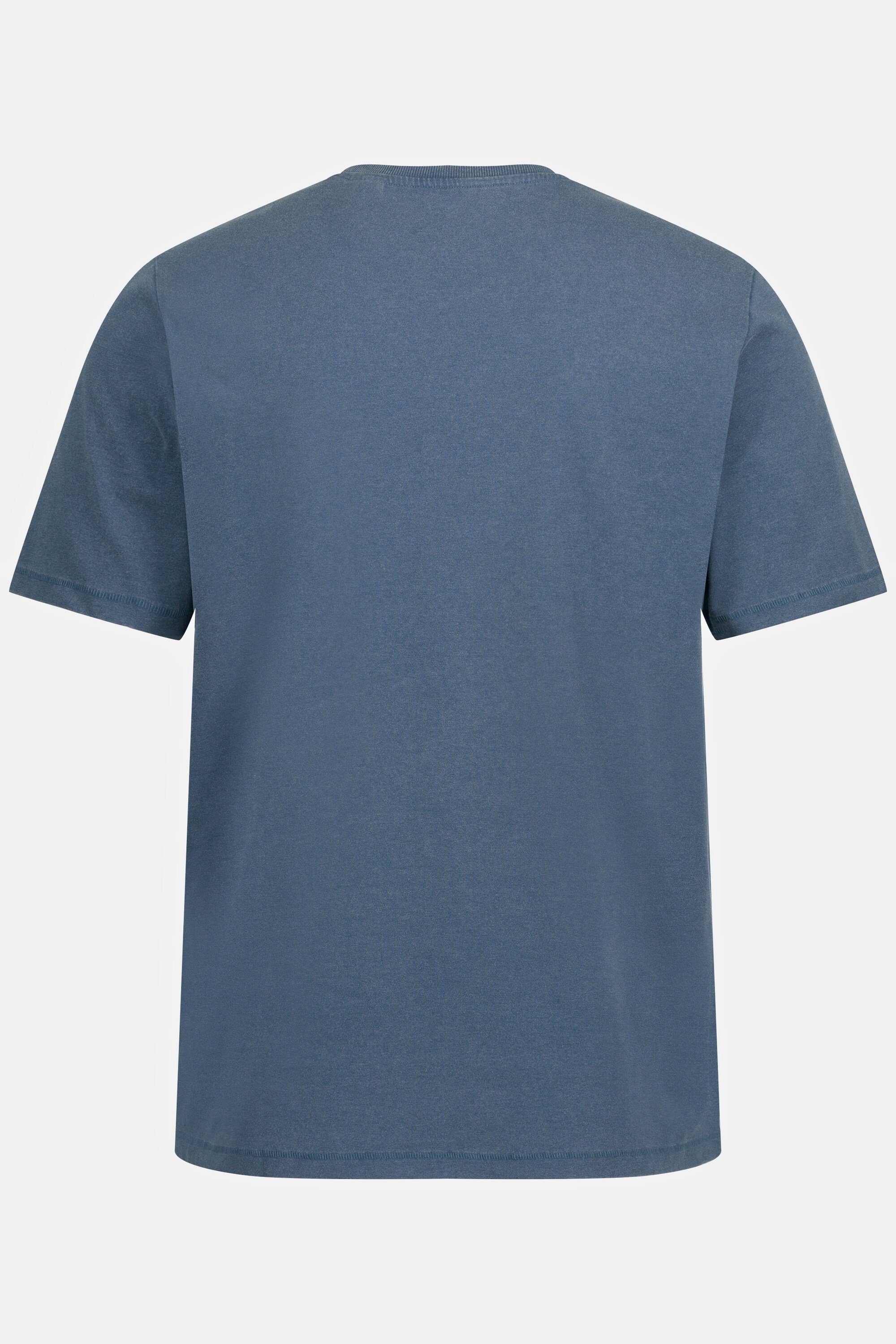 JP1880 T-Shirt T-Shirt Biobaumwolle blue washed denim acid Flammjersey
