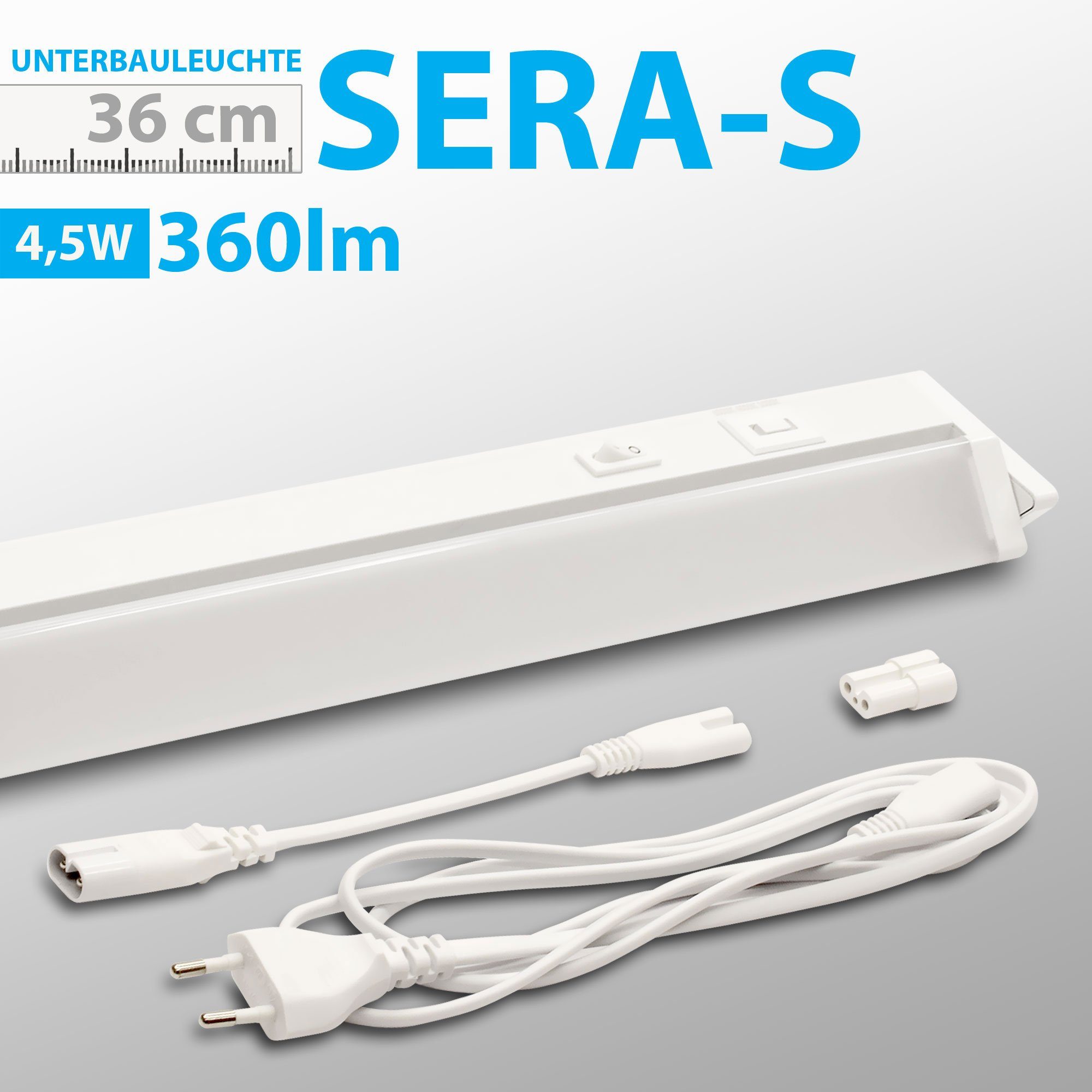 Maxkomfort LED Unterbauleuchte SERA, LED fest integriert, CCT, LED, Unterbauleuchte, Flach, Küchenleuchte, Touch, CCT