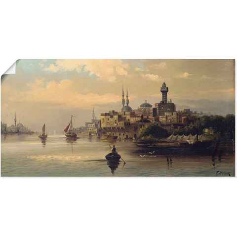 Artland Wandbild Kauffahrtsschiffe auf Bosporus, Istanbul, Gewässer (1 St), als Leinwandbild, Poster, Wandaufkleber in verschied. Größen
