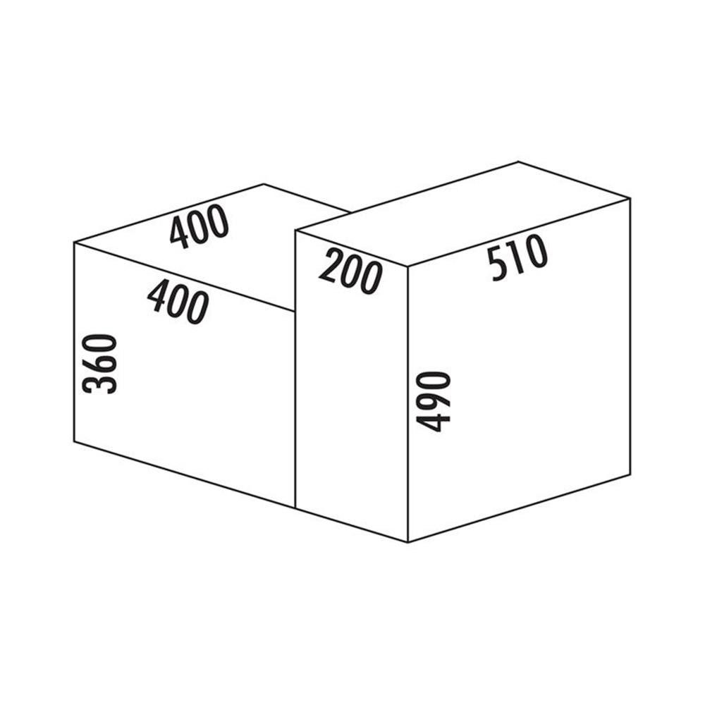 Naber Einbaumülleimer Abfallsammler Cox® Base Q 360 S/400-1, für Frontauszug, zur Kombinatio