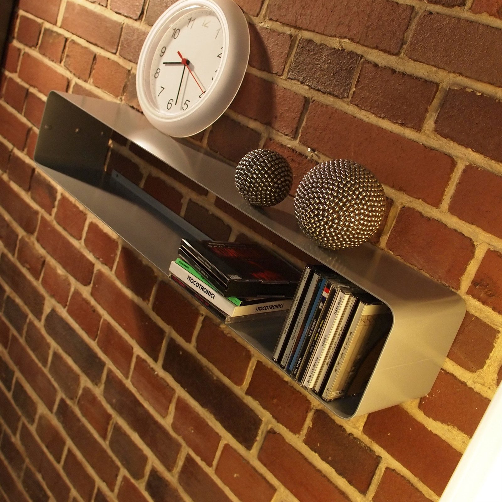 DESIGN DELIGHTS CD-Regal RETRO DESIGN CD REGAL "CUBE", 120cm, Metall, Wandregal für 100CDs, F