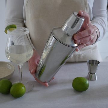 Contacto Cocktail Shaker, Edelstahl, Cocktailshaker dreiteilig, hochglänzend, leicht auseinander zu nehmen