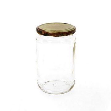 MamboCat Einmachglas 12er Set Rundglas 720 ml To 82 Holzdekor Deckel incl. Rezeptheft, Glas
