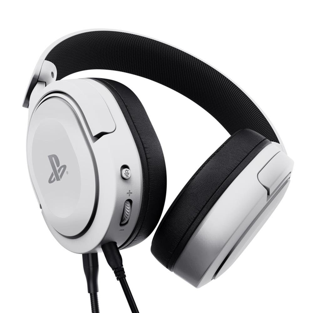 Trust GXT 498 Forta Gaming-Headset (Weiß, für PS5, Over-Ear, abnehmbares Kabel)