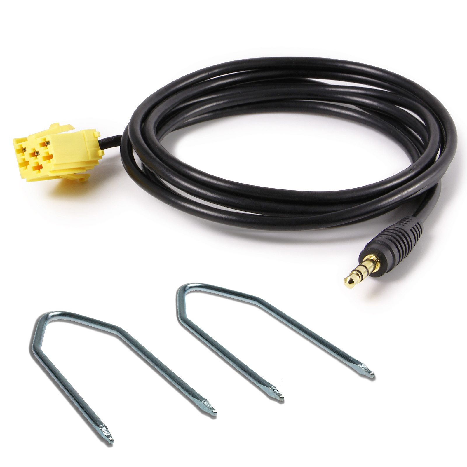 KFZ AUX IN SET Adapter 3,5 Klinke + Bügel Schlüssel Auto KFZ-Adapter