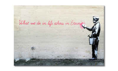 WandbilderXXL Leinwandbild Banksy No17, Streetart (1 St), Wandbild,in 6 Größen erhältlich