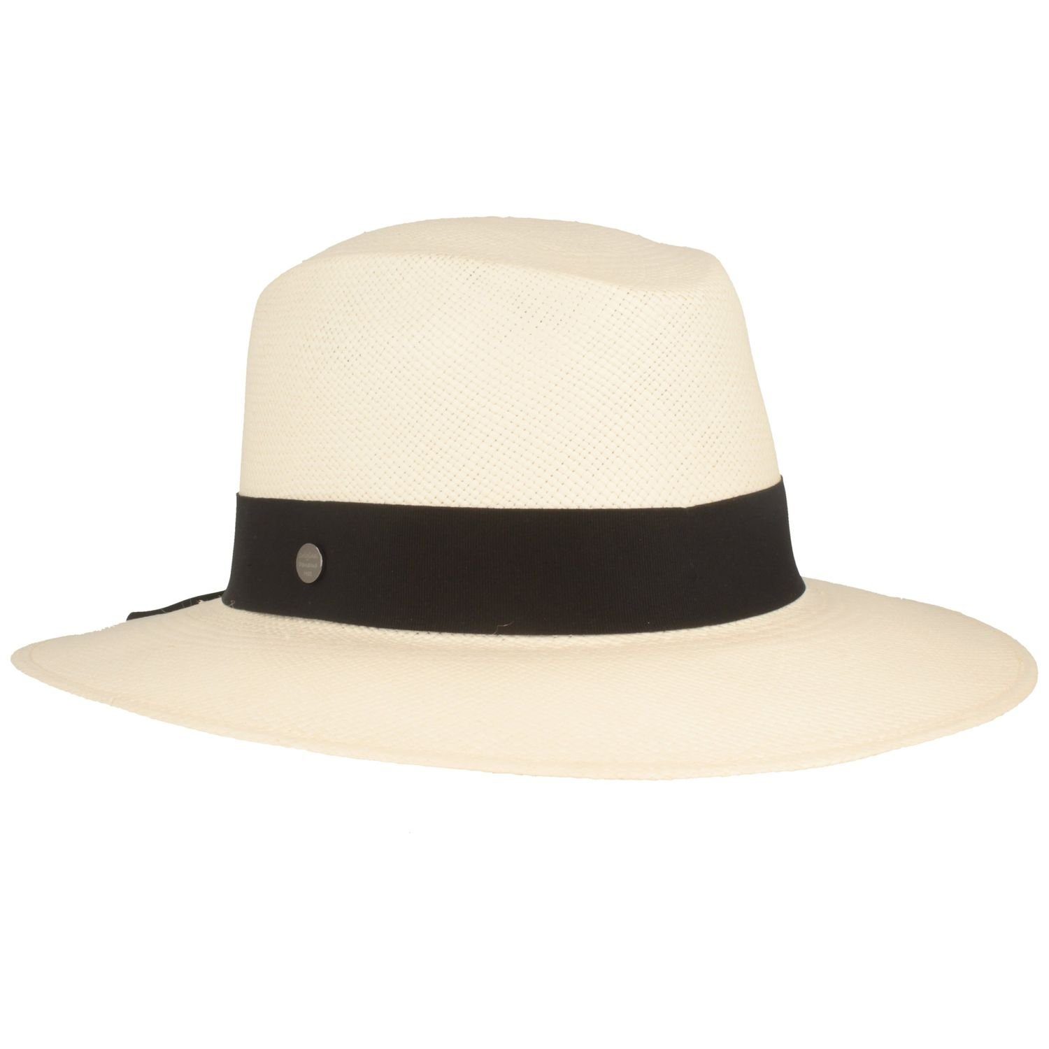 Breiter Strohhut feiner hinten original sz 50+ Panama-Hut modischer UV weiss/Bd Schleife mit