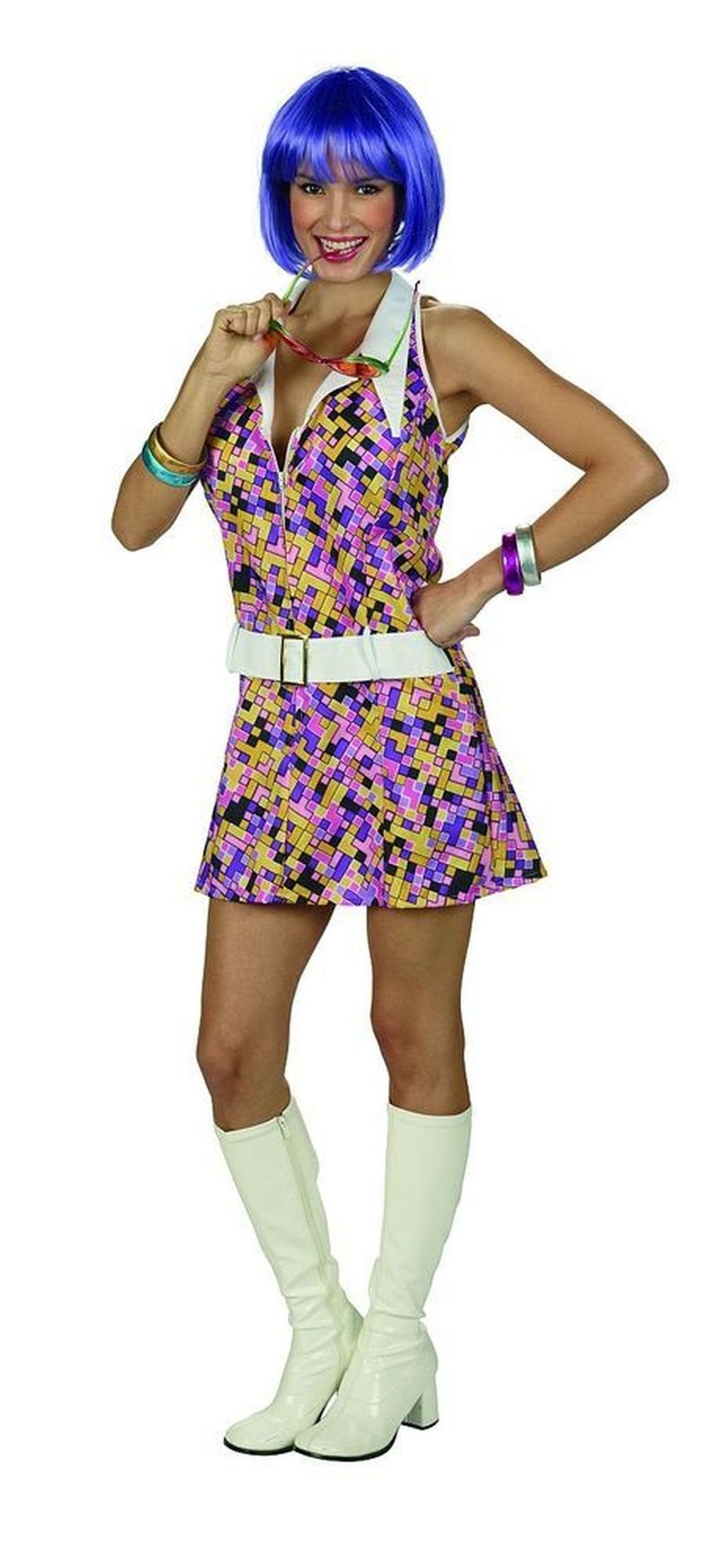 Kostüm Retro Kleid Square