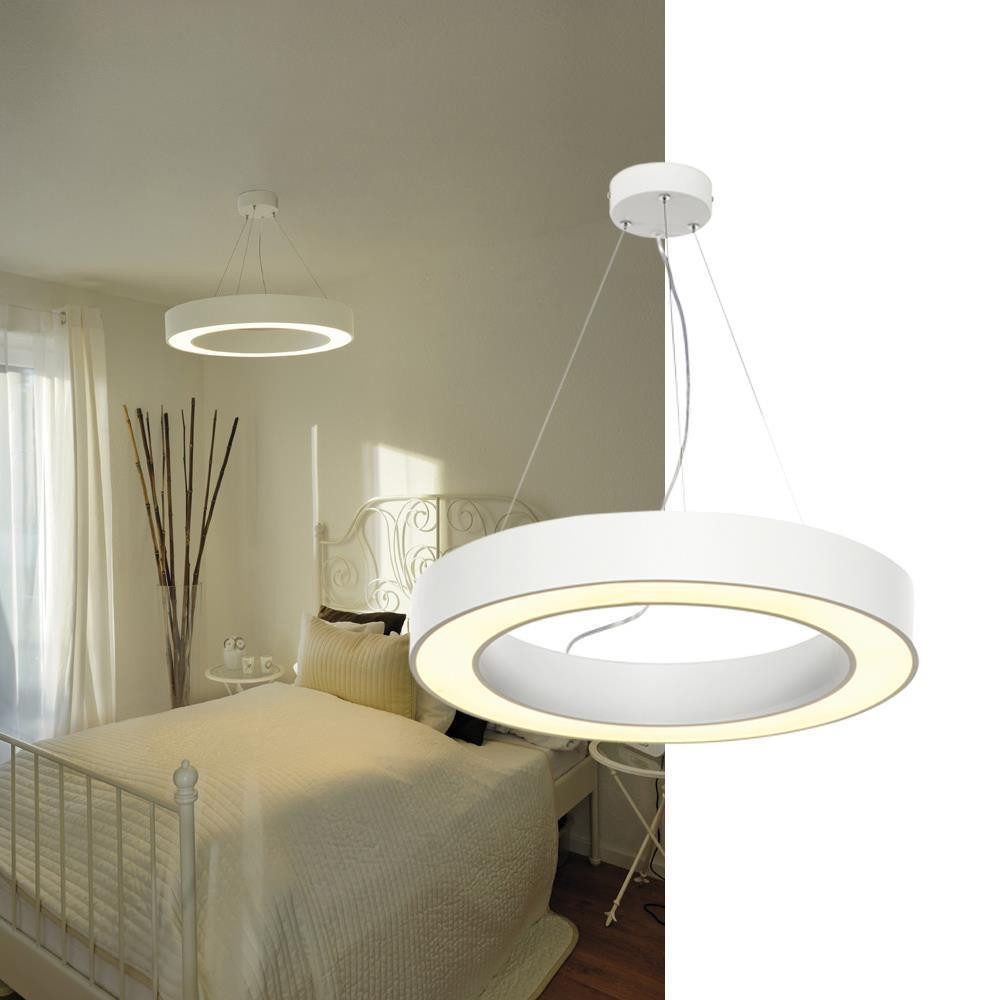 SLV Pendelleuchte LED Pendelleuchte Medo Ring in weiß, Ø 600 mm, LED