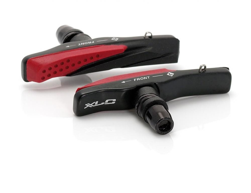 XLC Felgenbremse XLC V-Brake Bremsschuhe BS-V03, 72 mm, 4er Set, schwarz/rot, 2-Kompone